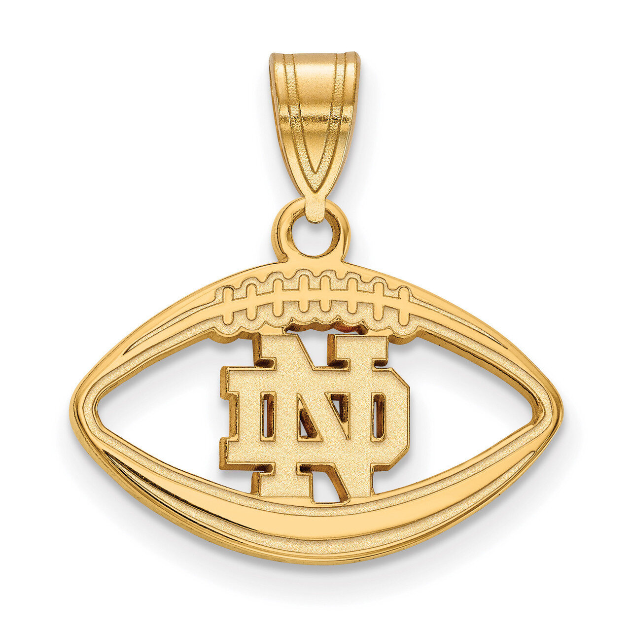University of Notre Dame Pendant in Football Gold-plated Sterling Silver GP019UND, MPN: GP019UND, 1…