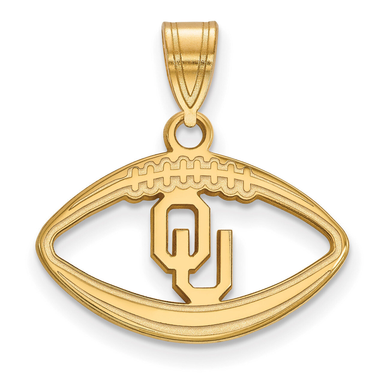 University of Oklahoma Pendant in Football Gold-plated Sterling Silver GP019UOK