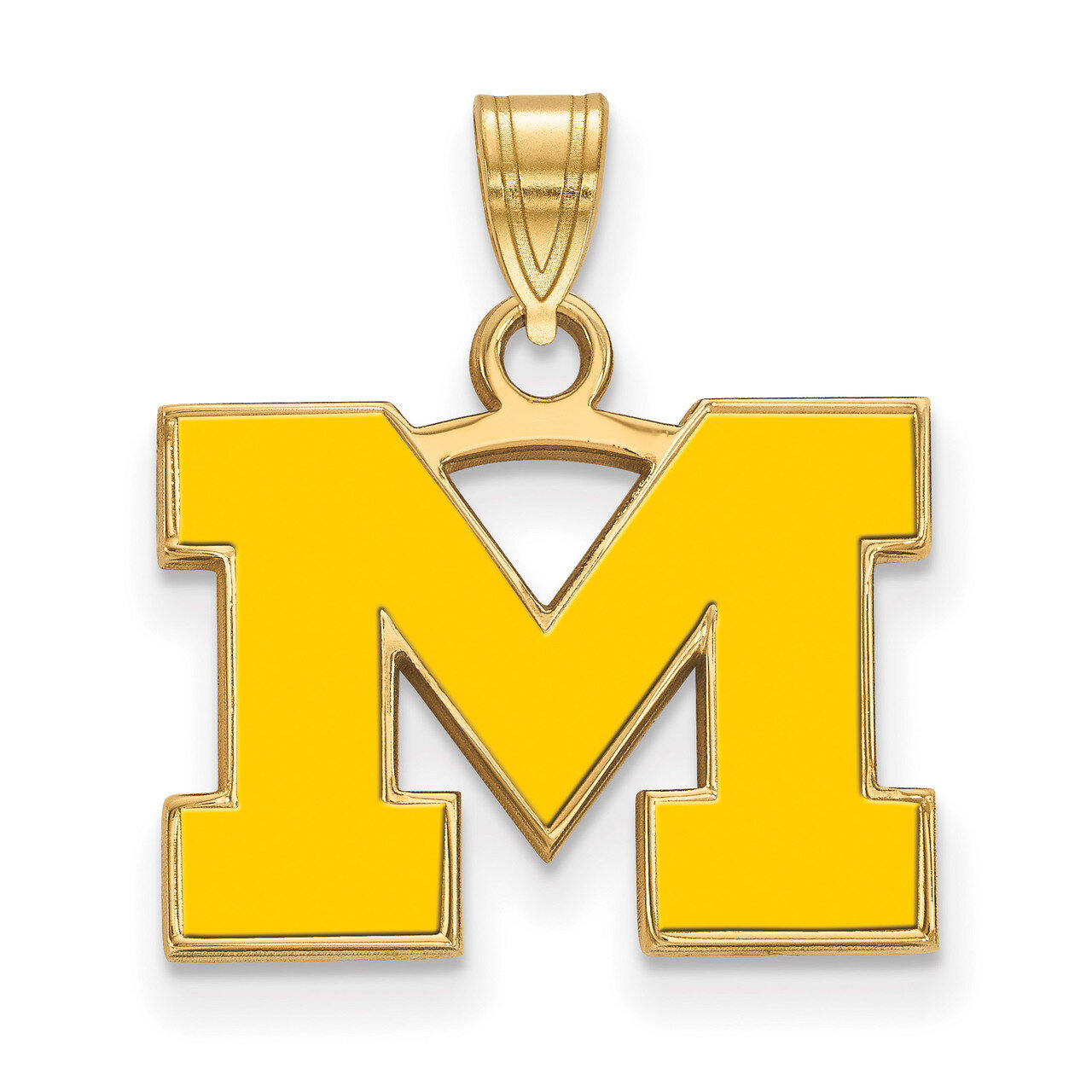 Michigan University of Small Enamel Pendant Gold-plated Sterling Silver GP028UM, MPN: GP028UM, 8867…
