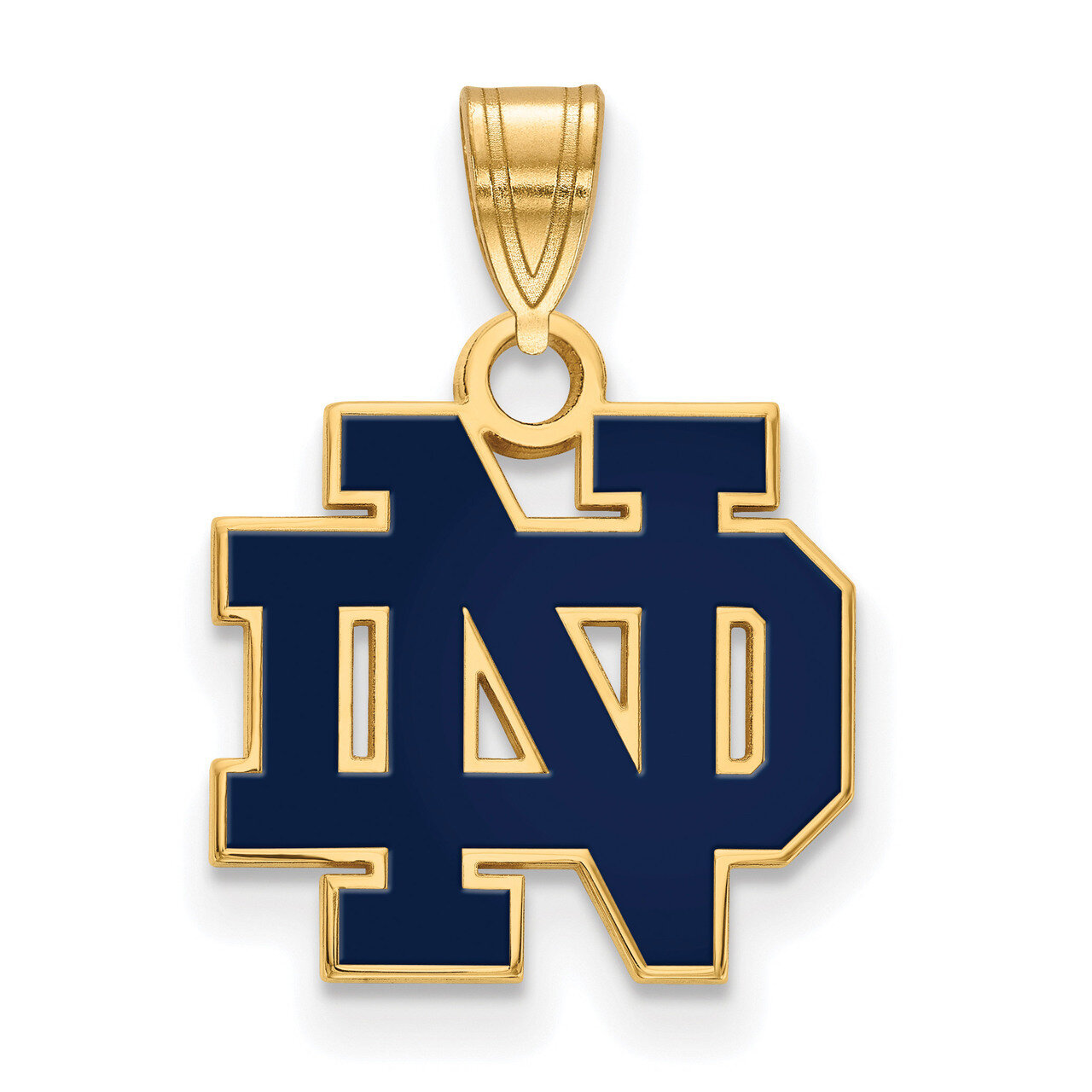 University of Notre Dame Small Enamel Pendant Gold-plated Sterling Silver GP029UND