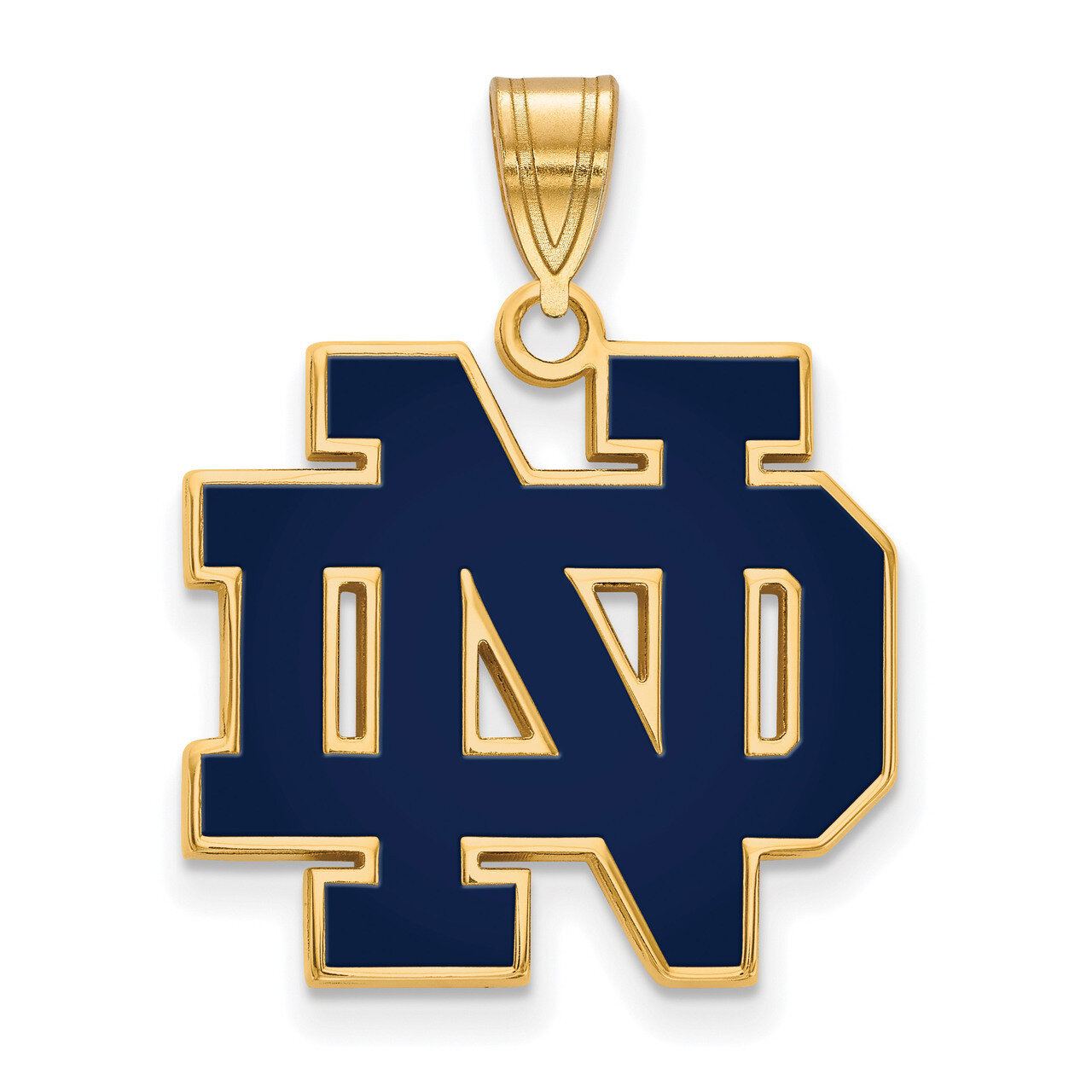University of Notre Dame Large Enamel Pendant Gold-plated Sterling Silver GP030UND, MPN: GP030UND, …