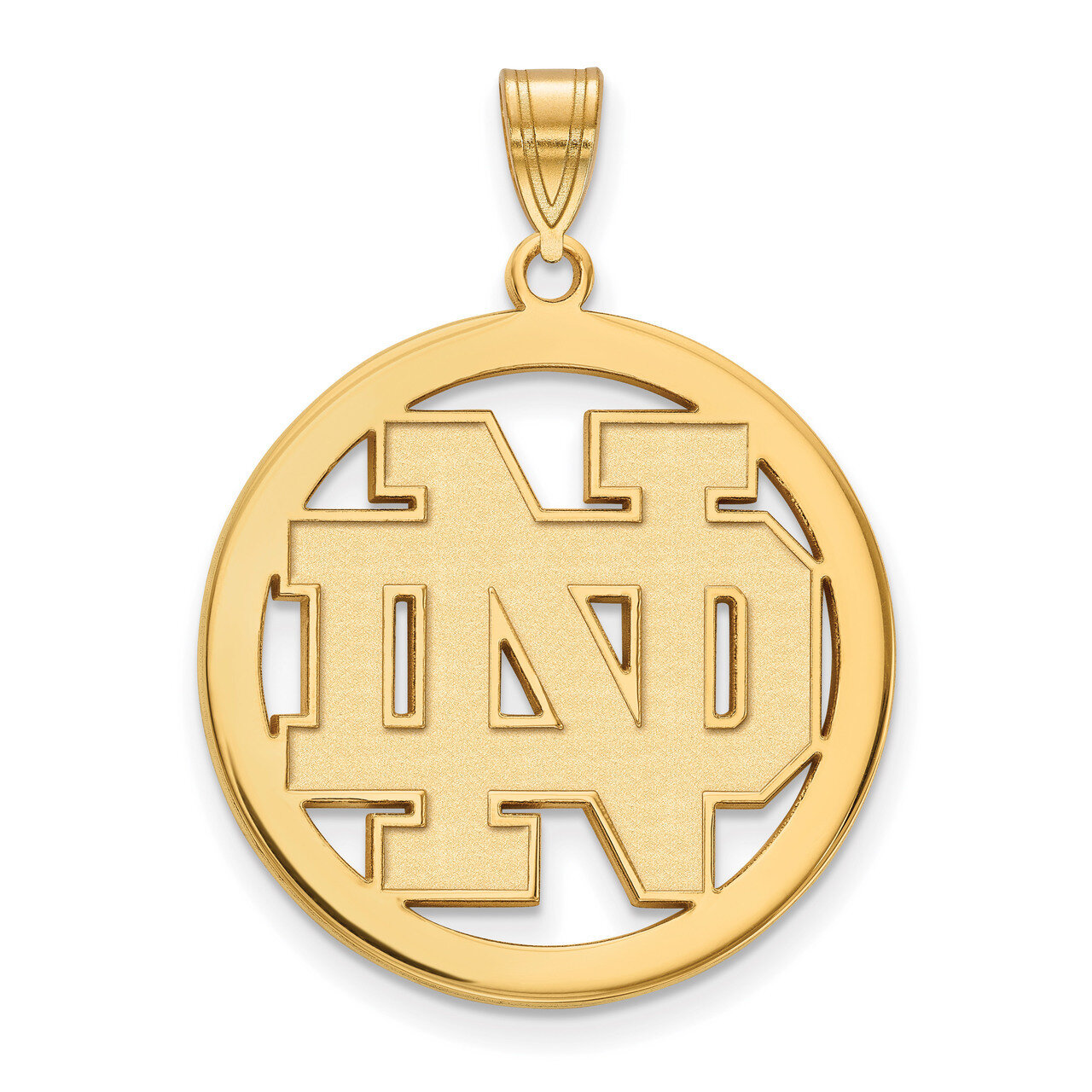 University of Notre Dame L Pendant in Circle Gold-plated Sterling Silver GP032UND, MPN: GP032UND, 1…