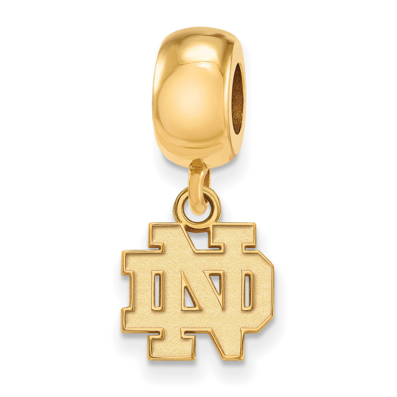 University of Notre Dame Dangl Charm Bead Gold-plated Sterling Silver GP033UND, MPN: GP033UND, 1911…