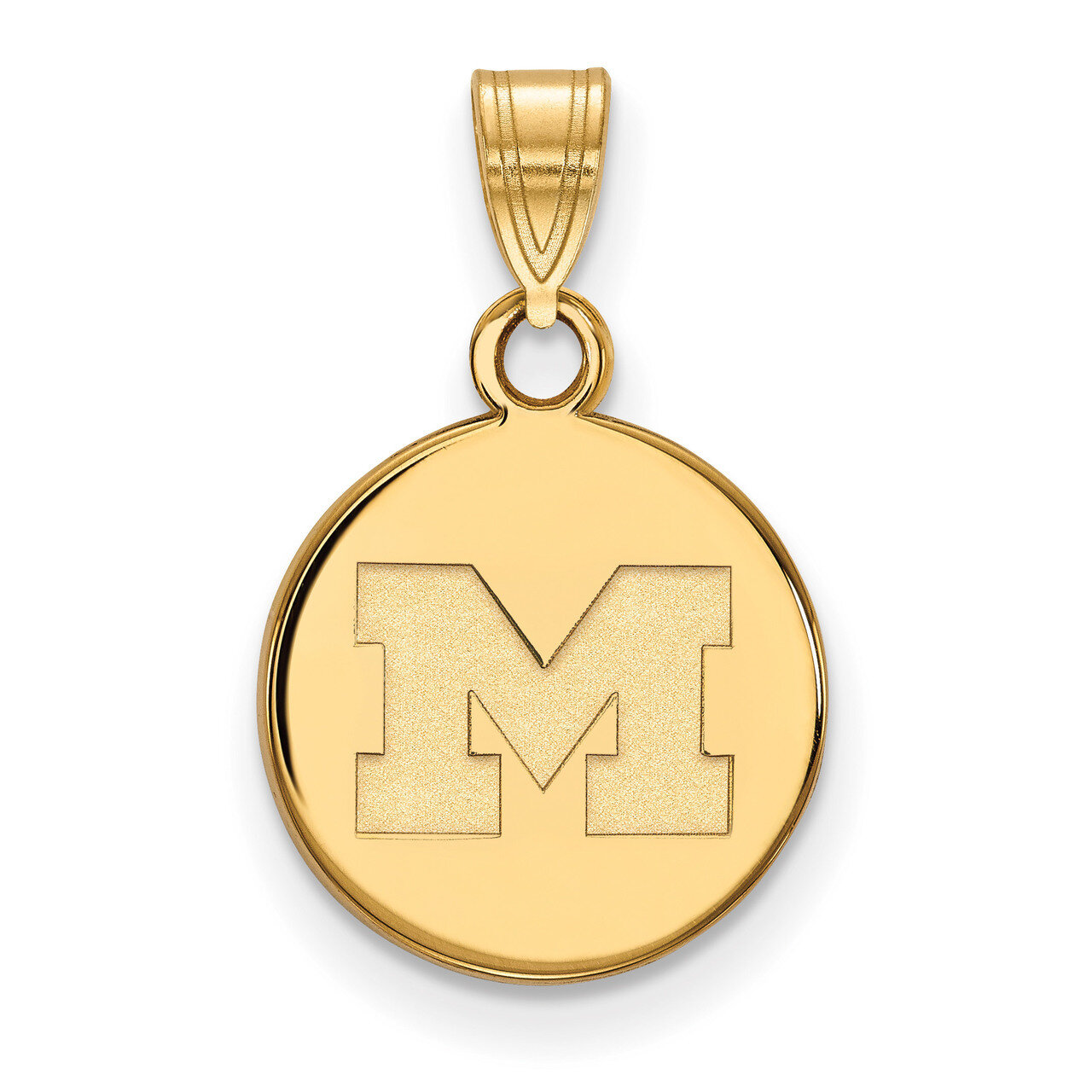 Michigan University of Small Disc Pendant Gold-plated Sterling Silver GP034UM, MPN: GP034UM, 886774…