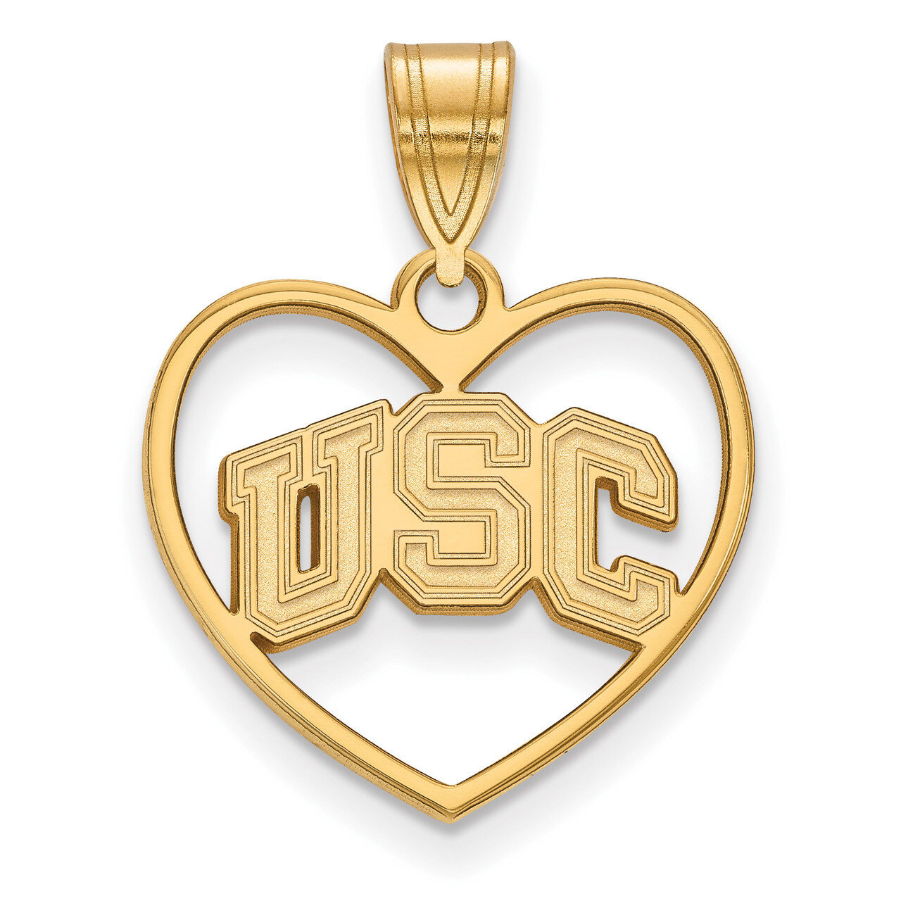 University of Southern California Pendant in Heart Gold-plated Sterling Silver GP034USC, MPN: GP034…