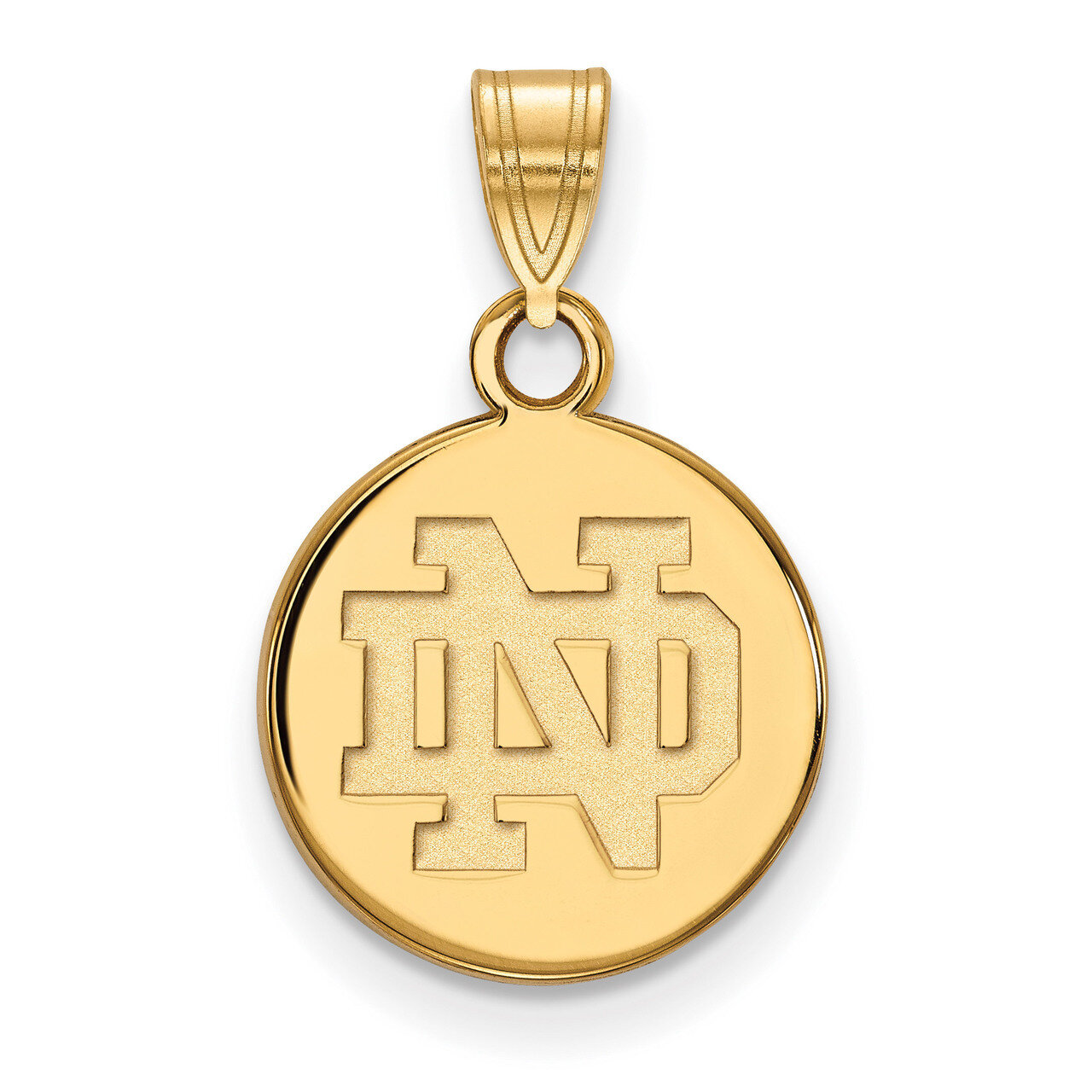 University of Notre Dame Small Disc Pendant Gold-plated Sterling Silver GP035UND, MPN: GP035UND, 19…