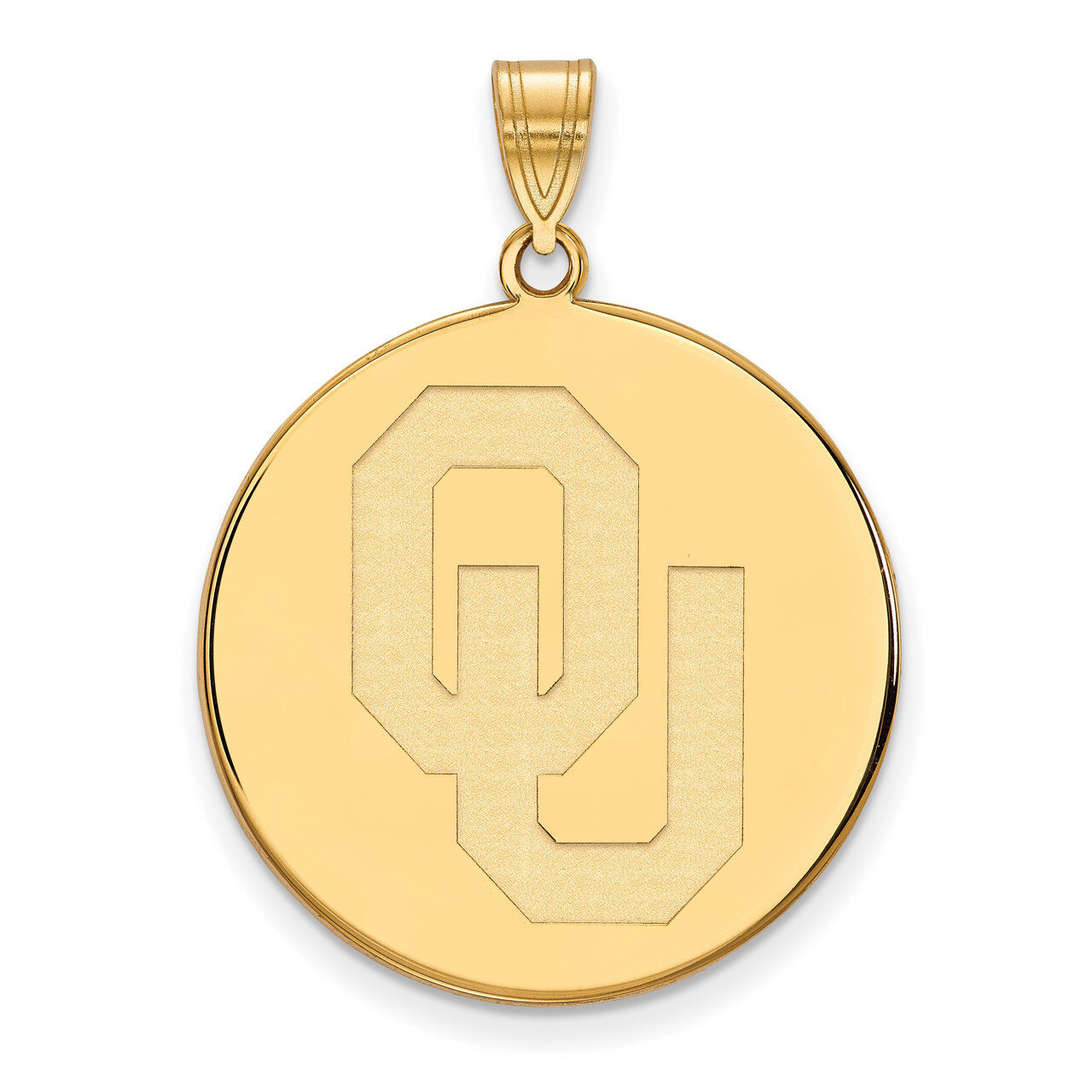 University of Oklahoma x-Large Disc Pendant Gold-plated Sterling Silver GP040UOK, MPN: GP040UOK, 88…