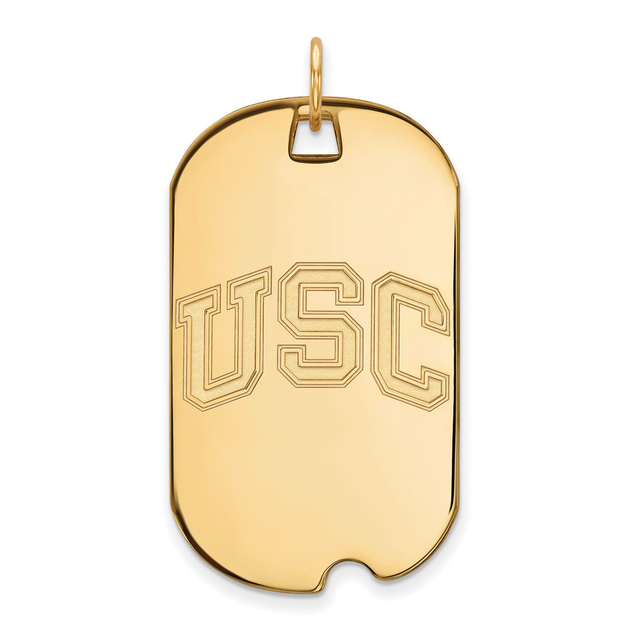 University of Southern California Large Dog Tag Gold-plated Sterling Silver GP043USC