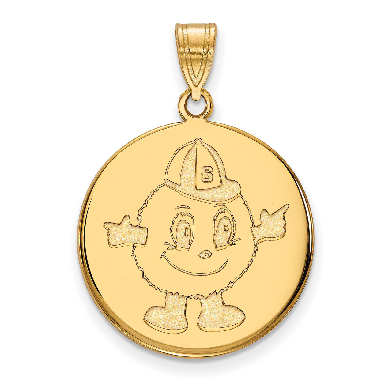 Syracuse University Large Disc Pendant Gold-plated Sterling Silver GP049SYU, MPN: GP049SYU, 8867749…