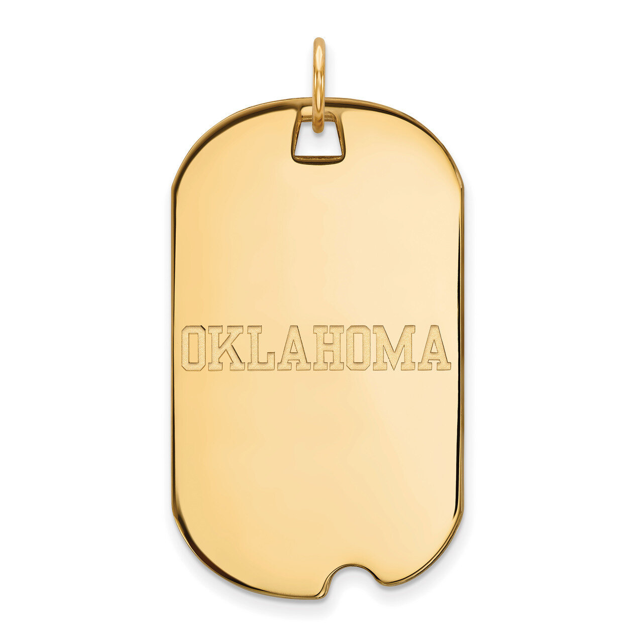 University of Oklahoma Large Dog Tag Gold-plated Sterling Silver GP049UOK, MPN: GP049UOK, 886774947…