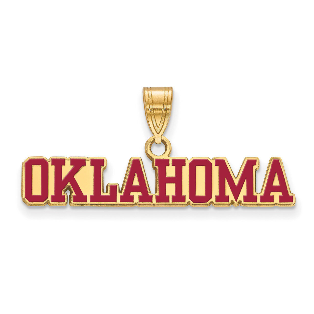 University of Oklahoma Large Enamel Pendant Gold-plated Sterling Silver GP050UOK, MPN: GP050UOK, 88…