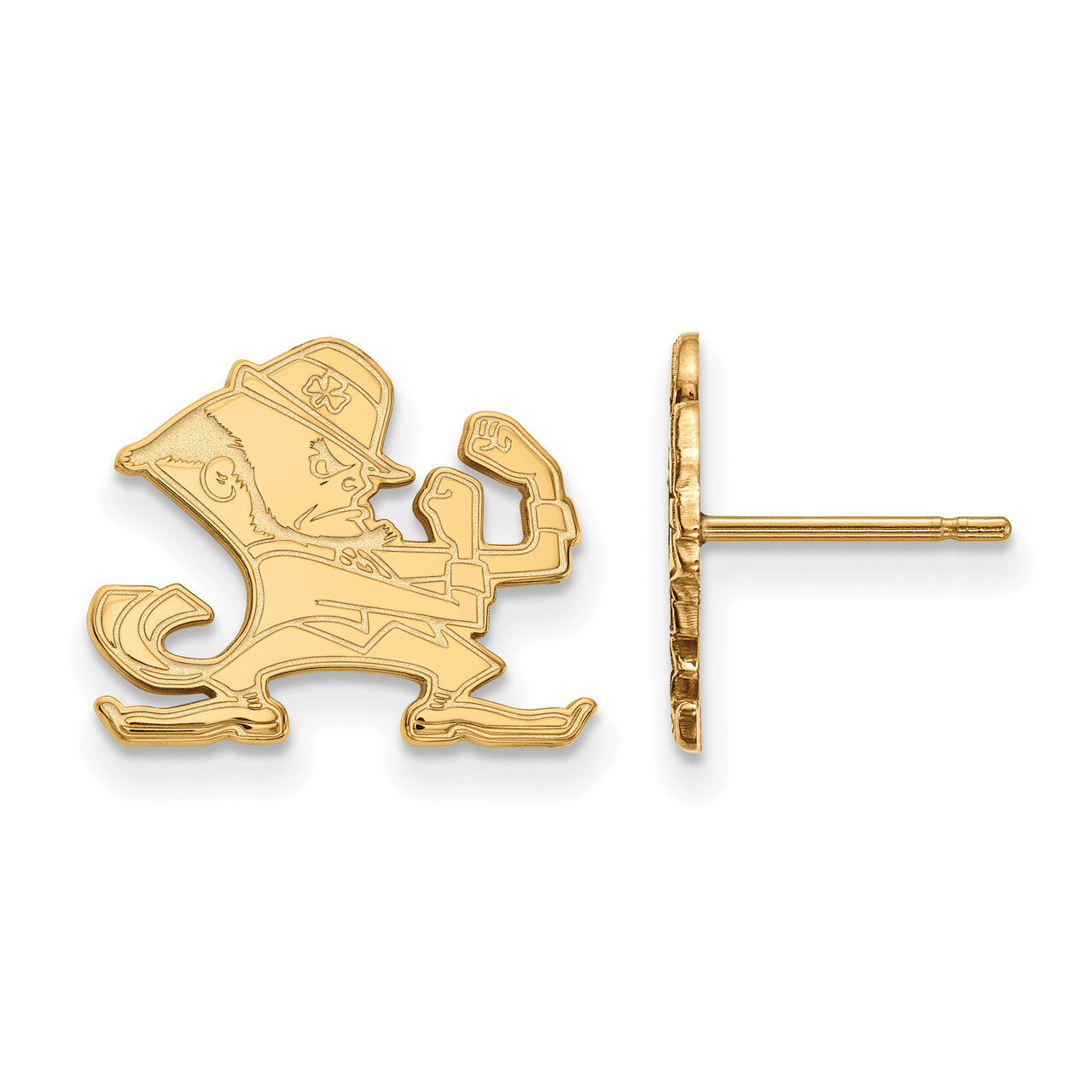 University of Notre Dame Small Post Earring Gold-plated Sterling Silver GP051UND
