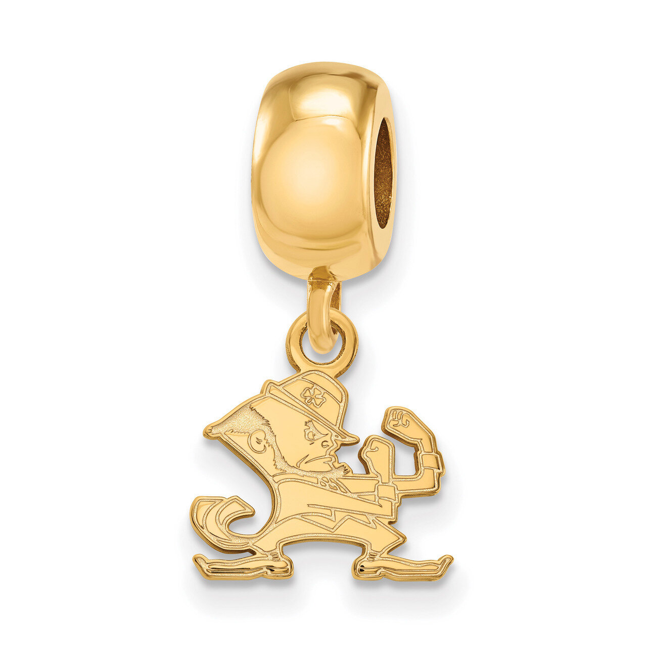 University of Notre Dame Bead Charm x-Small Dangle Gold-plated Sterling Silver GP060UND