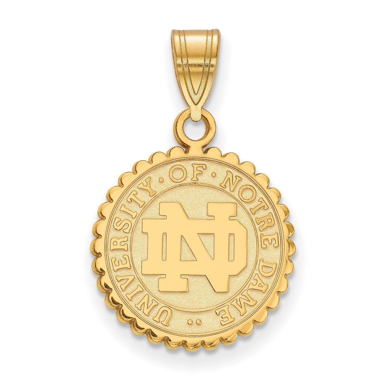 University of Notre Dame Medium Crest Pendant Gold-plated Sterling Silver GP066UND
