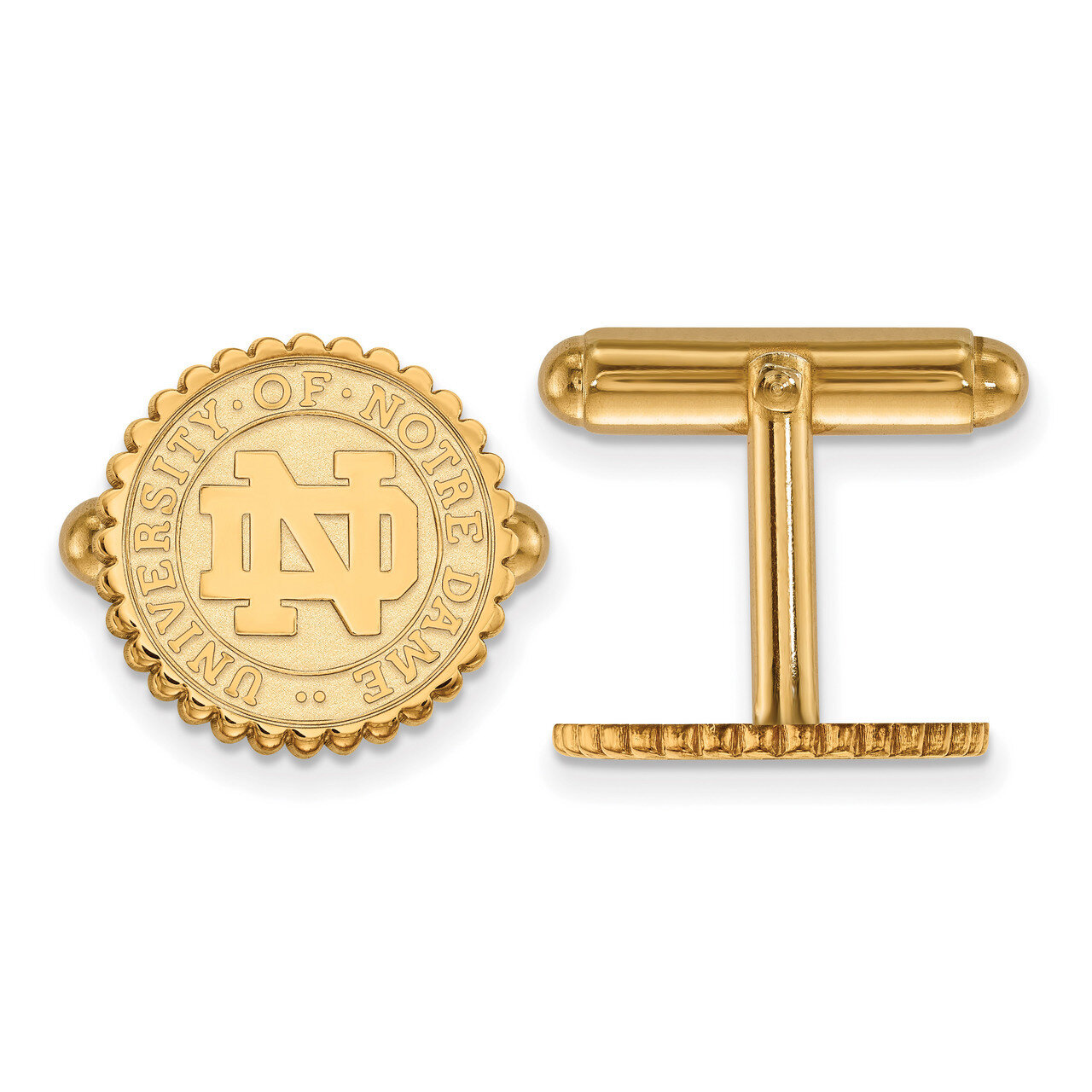 University of Notre Dame Crest Cufflinks Gold-plated Sterling Silver GP069UND