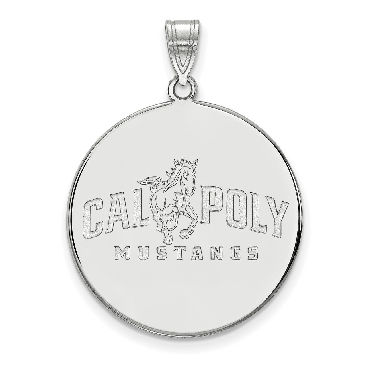 California Polytechnic State U x-Large Disc Pendant Sterling Silver SS002CPY