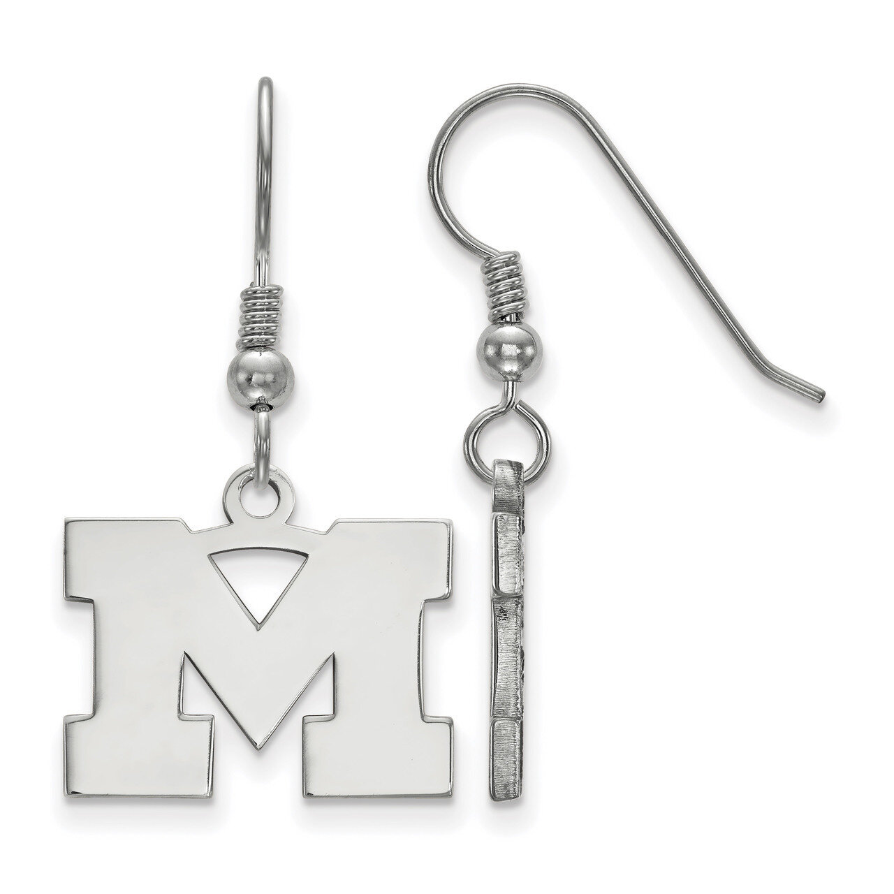 Michigan University of Small Dangle Earrings Sterling Silver SS007UM, MPN: SS007UM, 886774957722