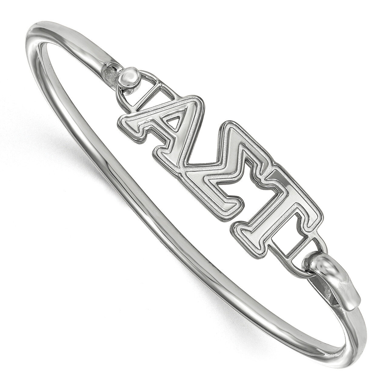 Alpha Sigma Tau Small Hook and Clasp Bangle Sterling Silver SS009ALS-8, MPN: SS009ALS-8, 1911010999…