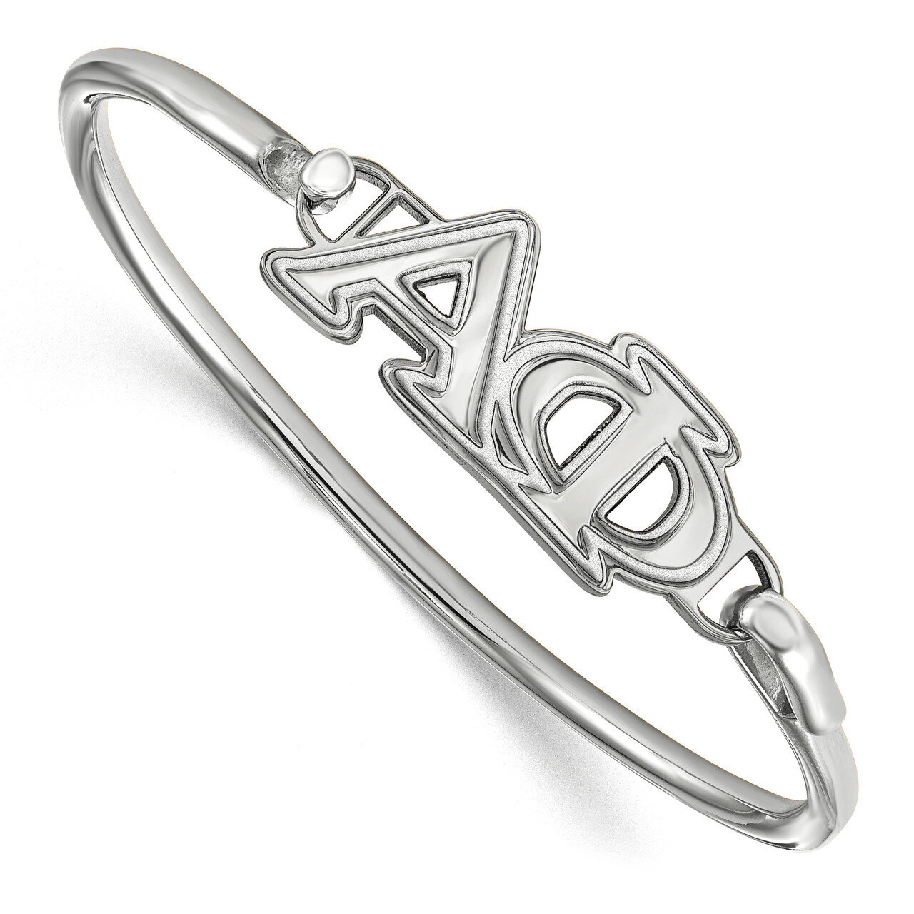 Alpha Phi Small Hook and Clasp Bangle Sterling Silver SS009APH-6, MPN: SS009APH-6, 191101099229