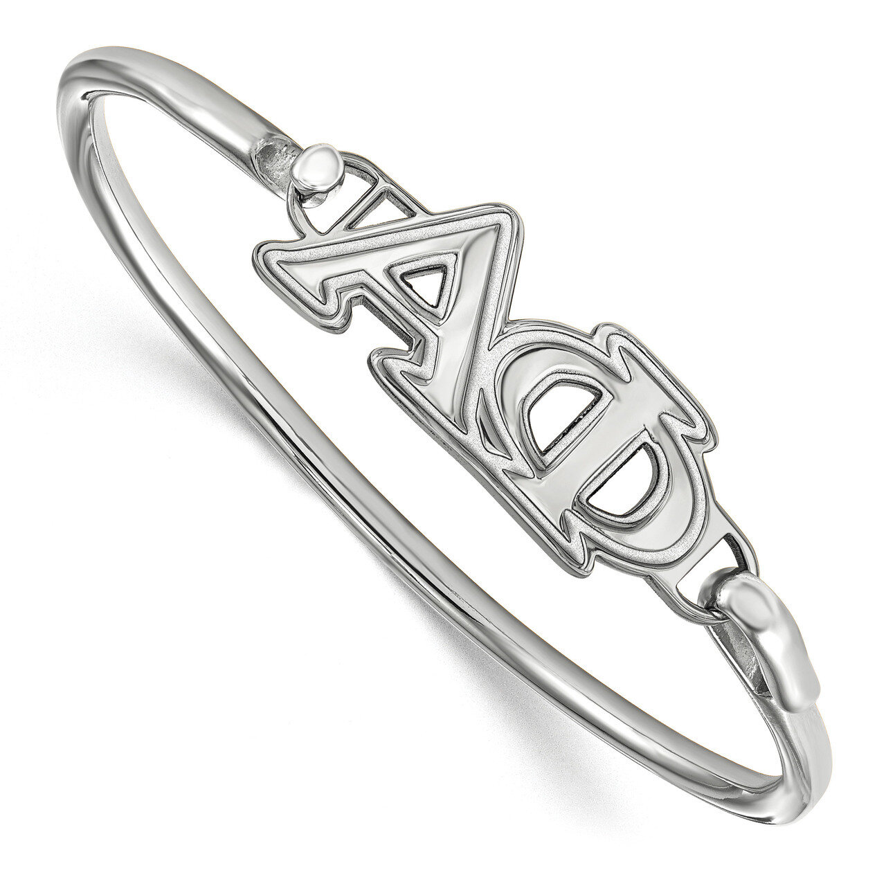 Alpha Phi Small Hook and Clasp Bangle Sterling Silver SS009APH-8