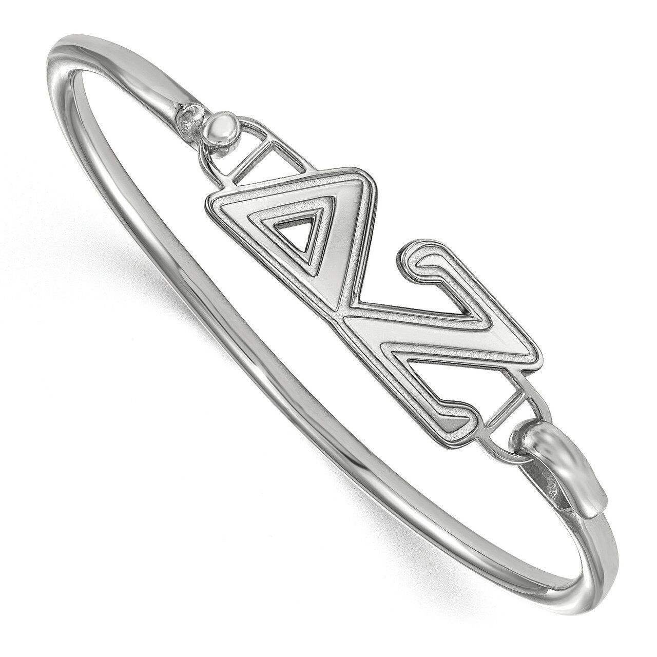 Delta Zeta Small Hook and Clasp Bangle Sterling Silver SS009DZ-6, MPN: SS009DZ-6, 191101101274