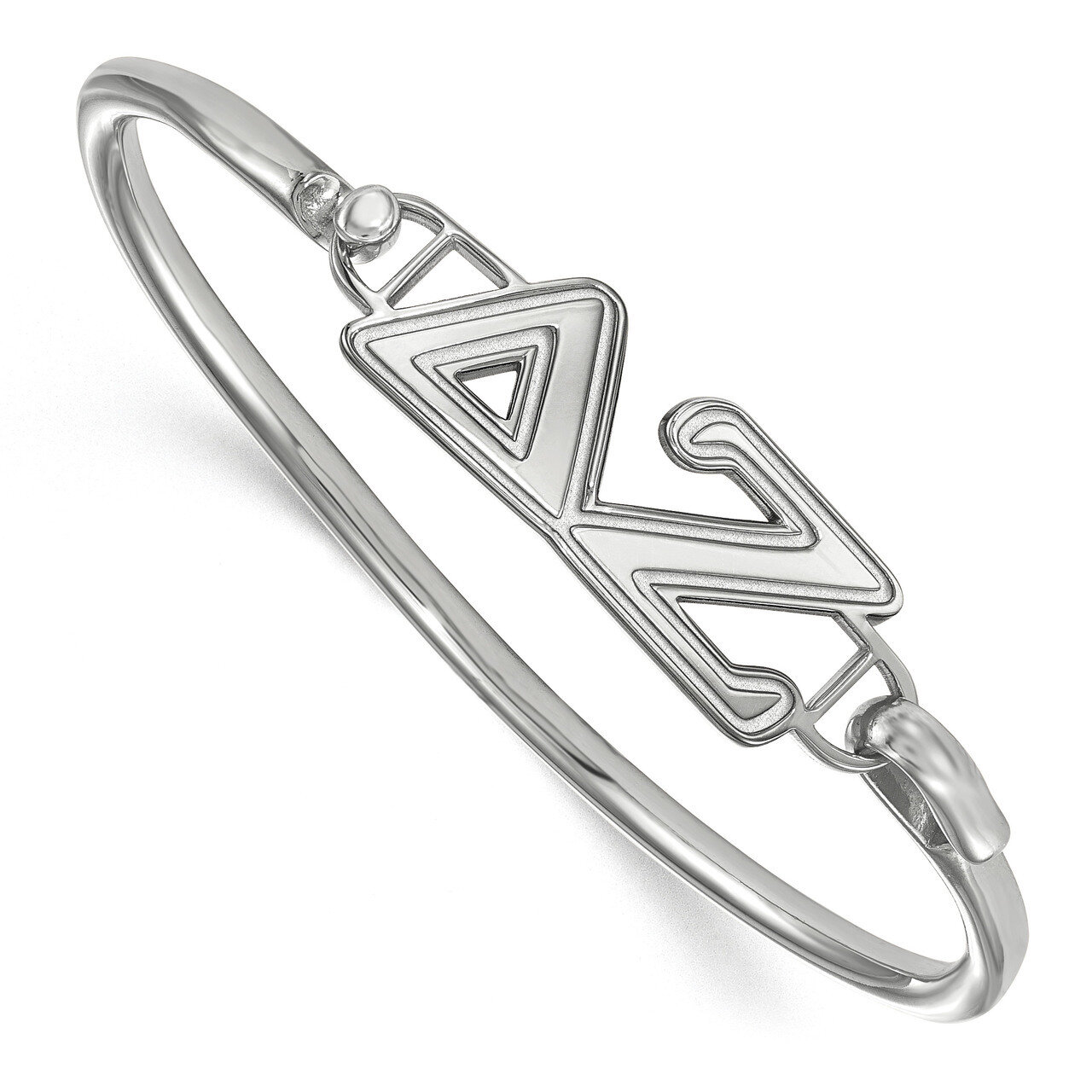 Delta Zeta Small Hook and Clasp Bangle Sterling Silver SS009DZ-8