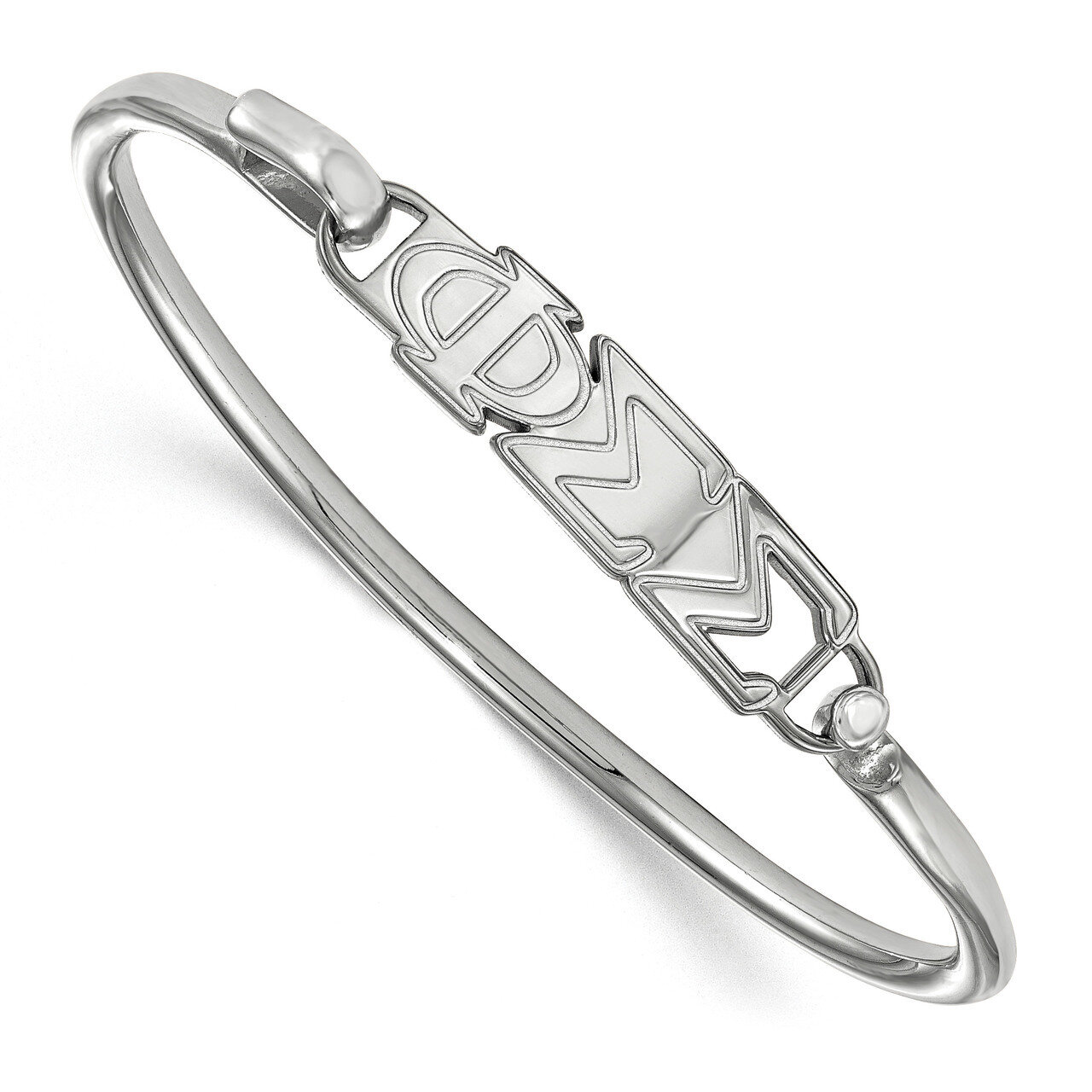Phi Sigma Sigma Small Hook and Clasp Bangle Sterling Silver SS009PSS-8, MPN: SS009PSS-8, 1911011025…