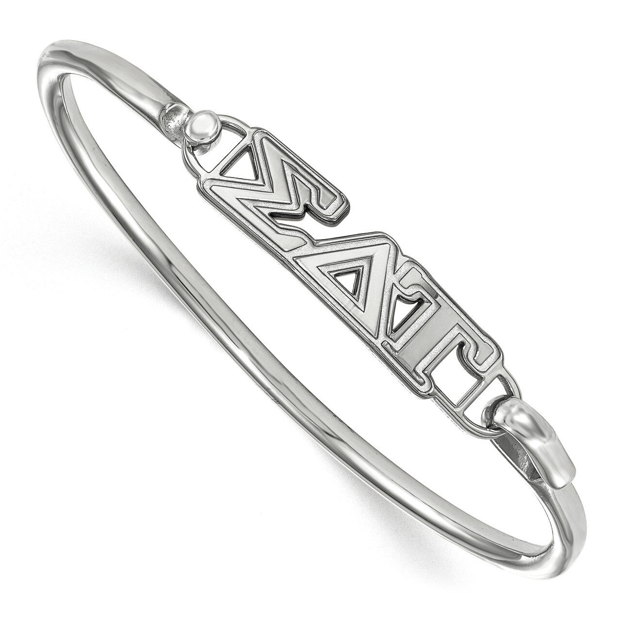 Sigma Delta Tau Small Hook and Clasp Bangle Sterling Silver SS009SDT-6, MPN: SS009SDT-6, 1911011029…