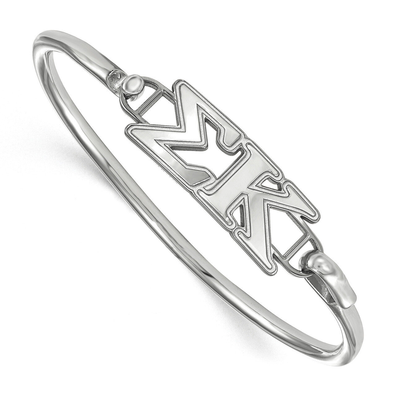 Sigma Kappa Small Hook and Clasp Bangle Sterling Silver SS009SKP-6, MPN: SS009SKP-6, 191101103117