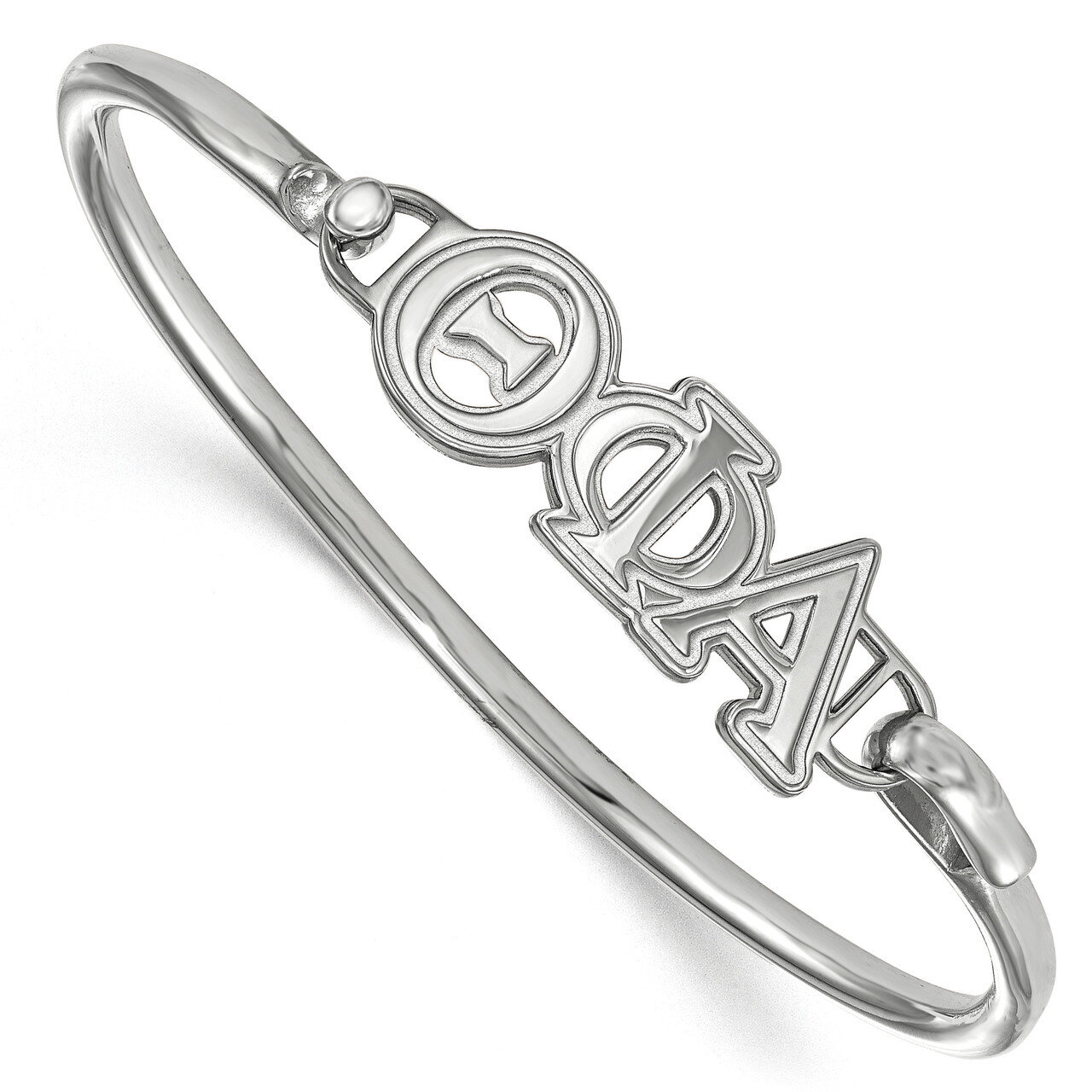 Theta Phi Alpha Small Hook and Clasp Bangle Sterling Silver SS009TPA-6, MPN: SS009TPA-6, 1911011034…