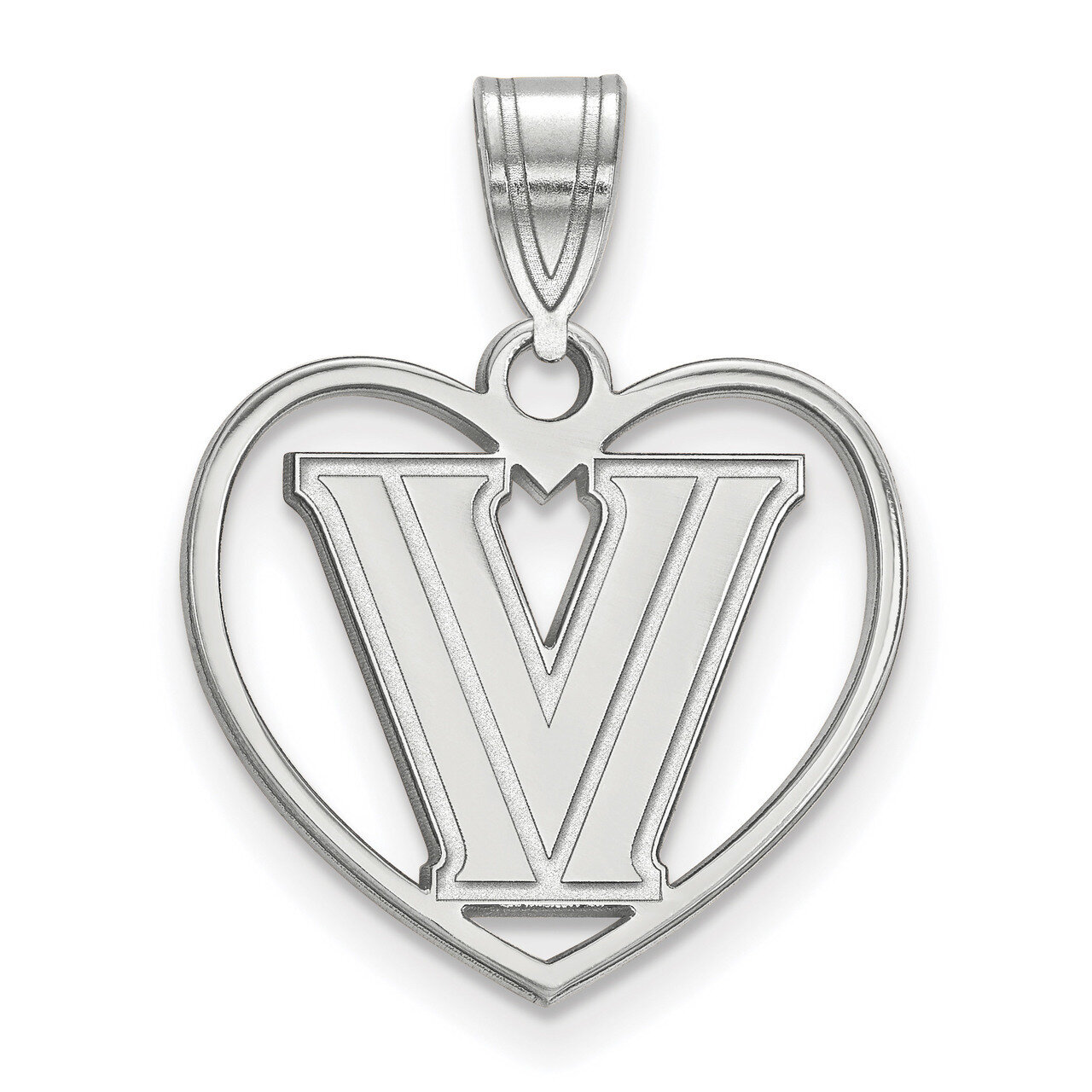 Villanova University Pendant in Heart Sterling Silver SS011VIL