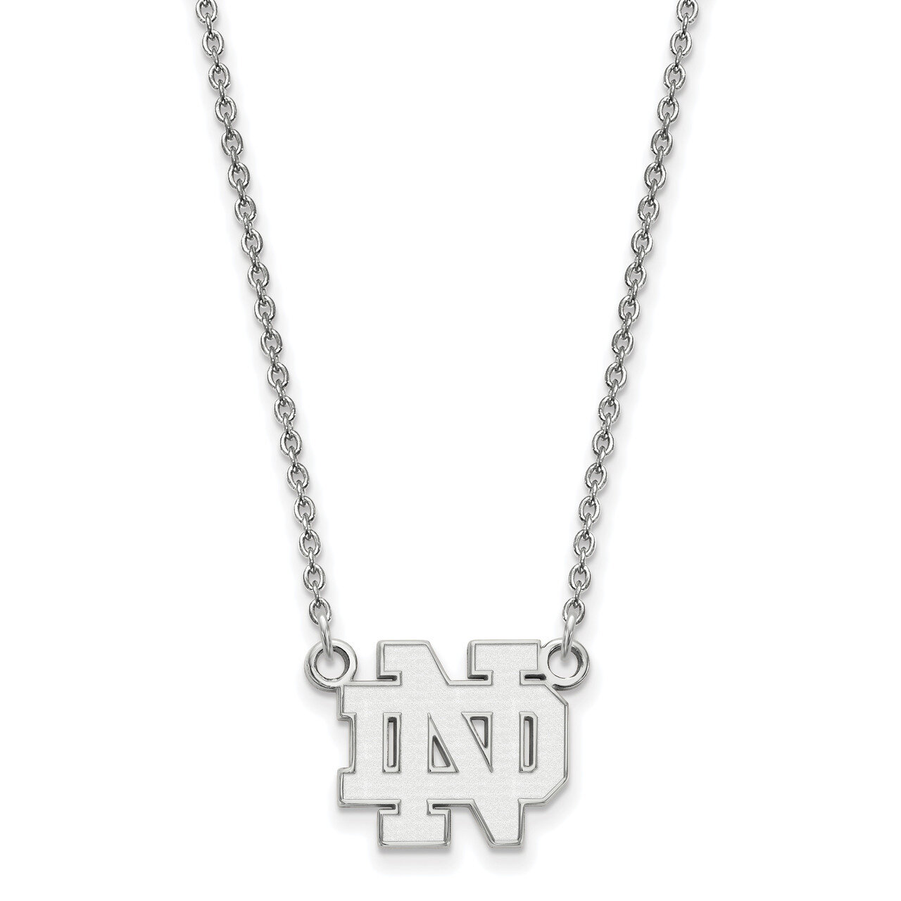 University of Notre Dame Small Pendant Necklace Sterling Silver SS015UND-18