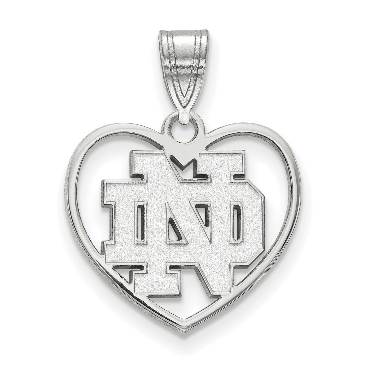 University of Notre Dame inside Heart Pendant Sterling Silver SS018UND