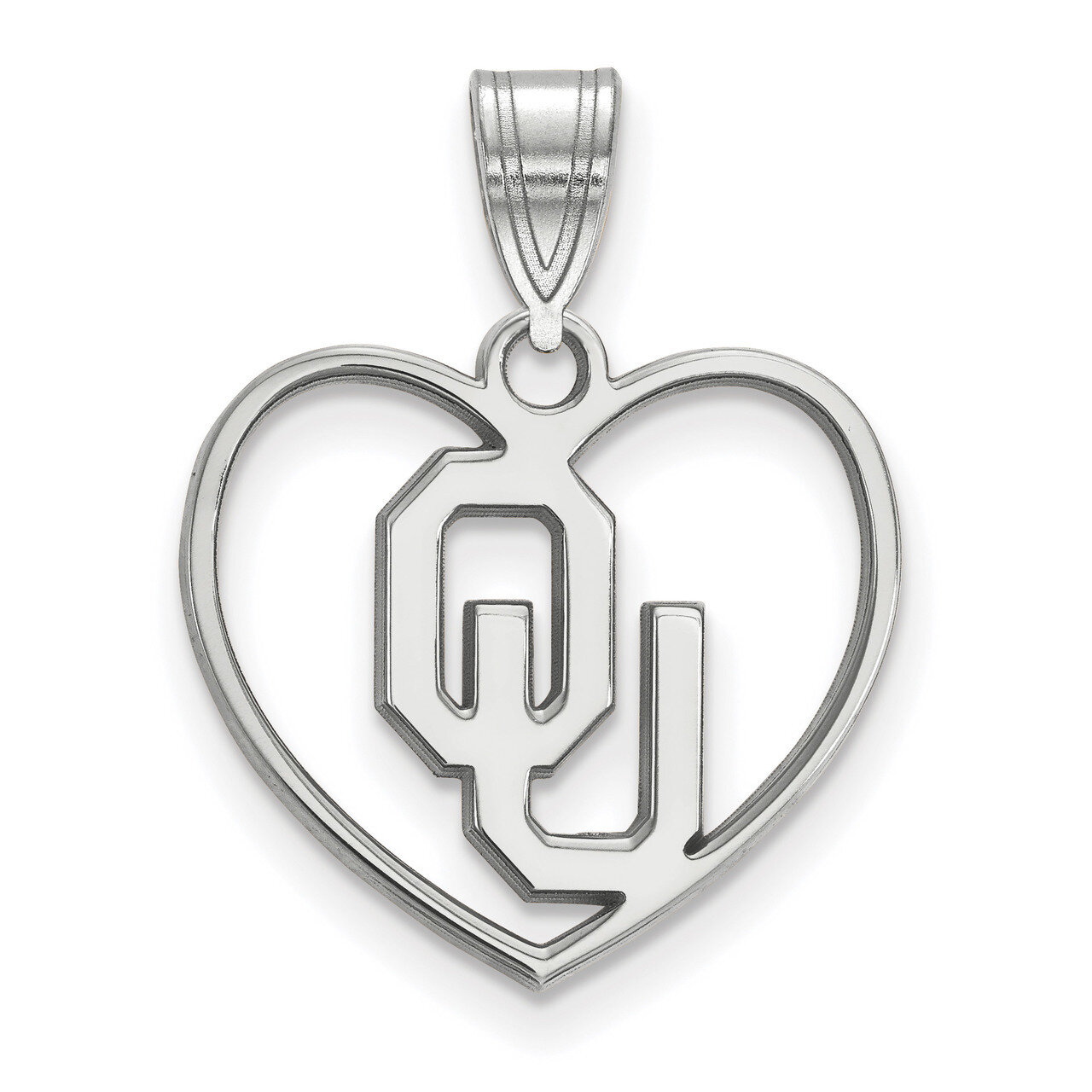 University of Oklahoma Pendant in Heart Sterling Silver SS018UOK, MPN: SS018UOK, 886774958682