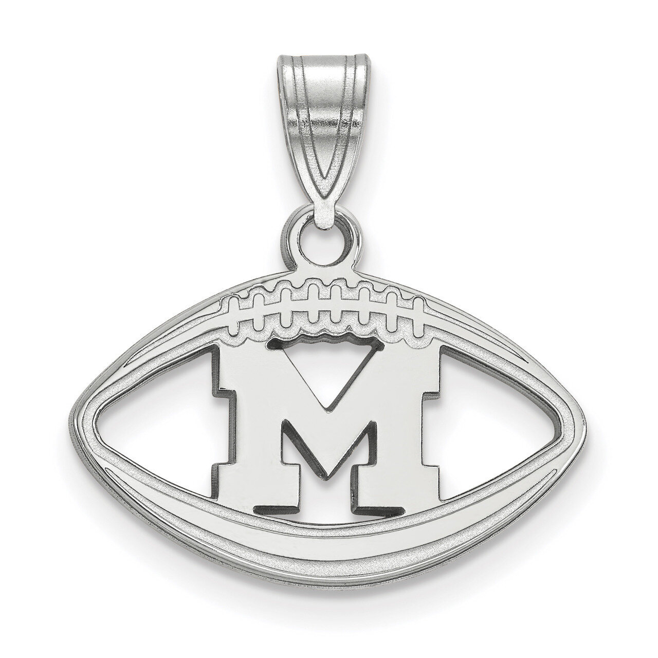 Michigan University of Pendant in Football Sterling Silver SS019UM, MPN: SS019UM, 886774764672