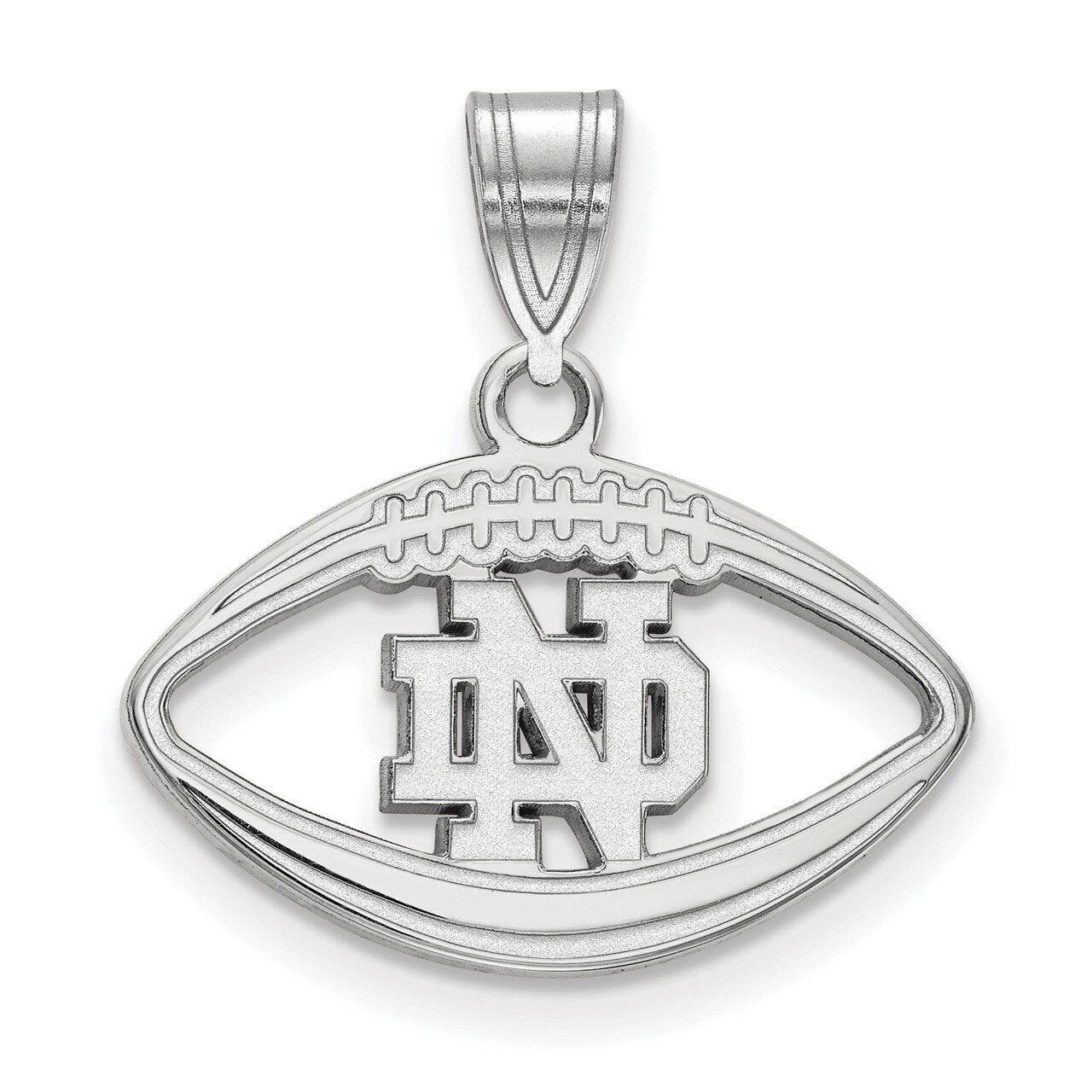 University of Notre Dame inside Football Pendant Sterling Silver SS019UND