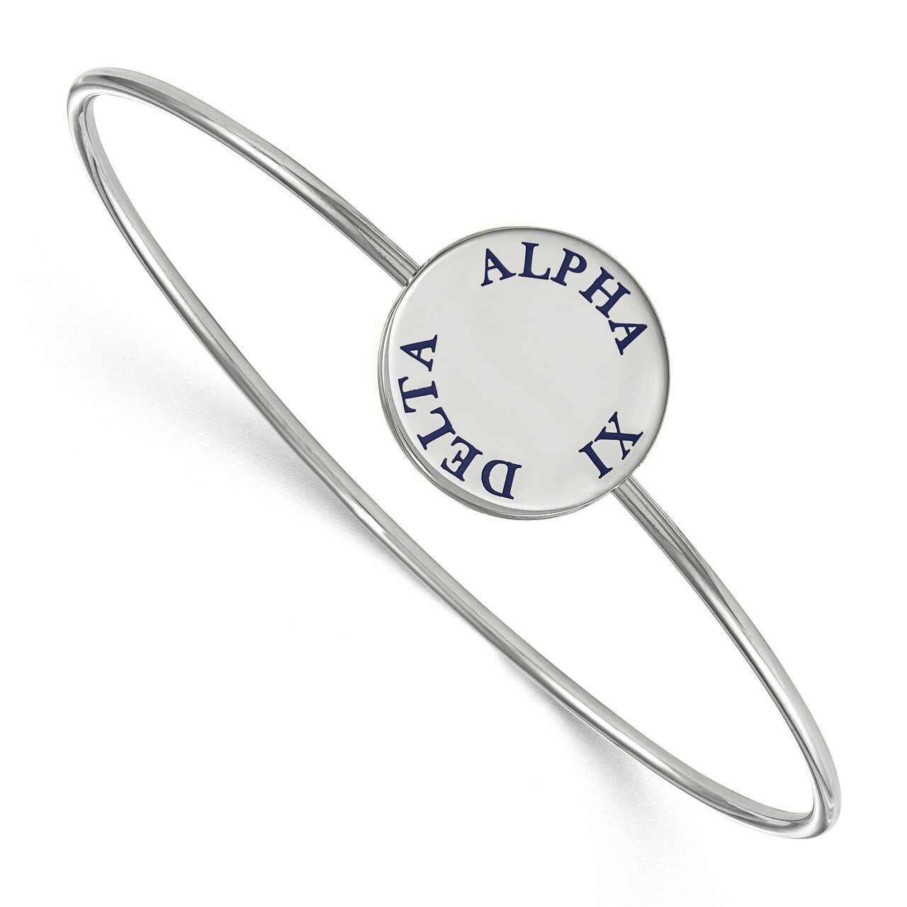 Alpha Xi Delta Enameled Slip-on Bangle Sterling Silver SS021AXD-8, MPN: SS021AXD-8, 191101100222