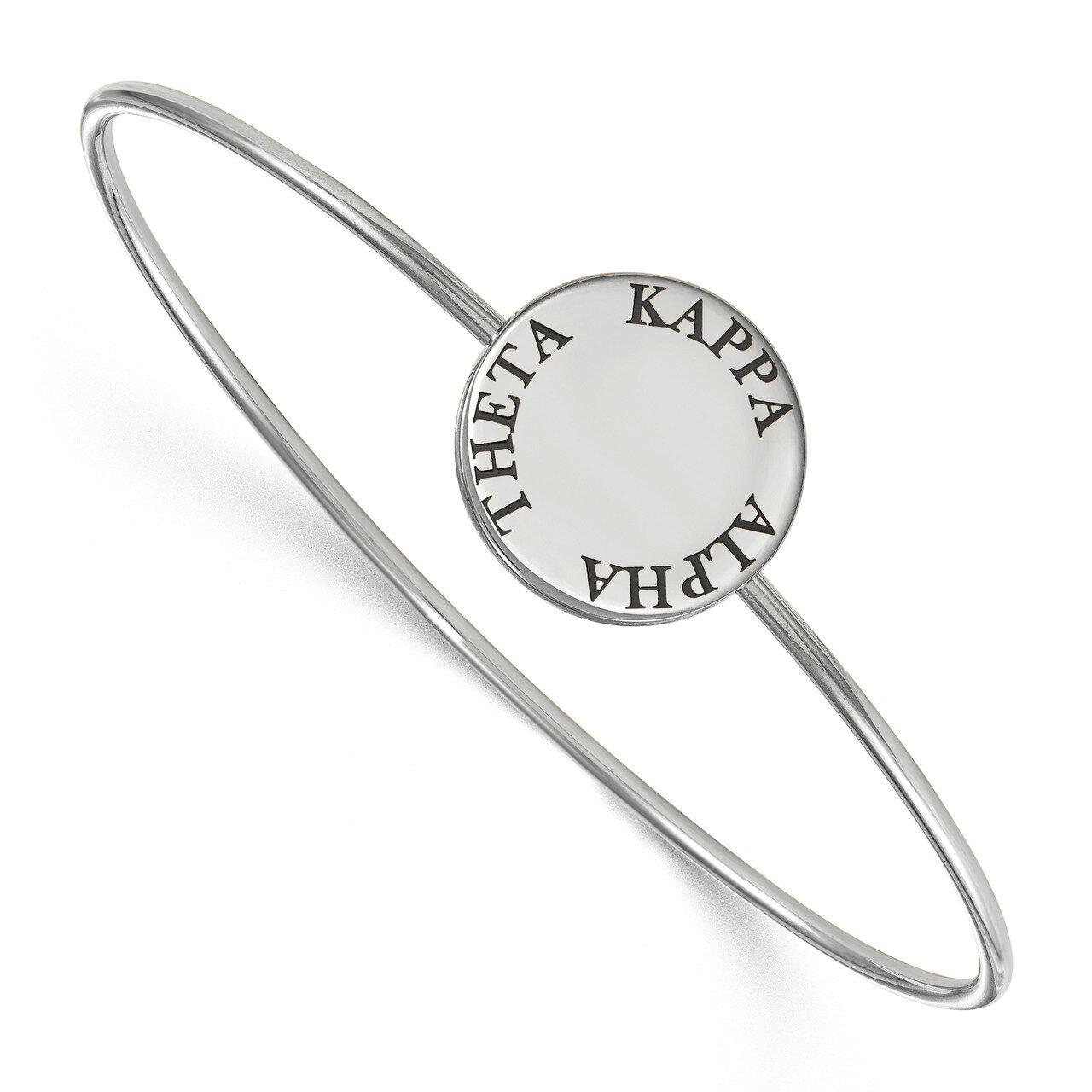 Kappa Alpha Theta Enameled Slip-on Bangle Sterling Silver SS021KAT-8, MPN: SS021KAT-8, 191101101694