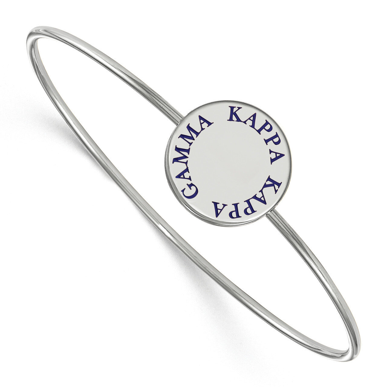 Kappa Kappa Gamma Enameled Slip-on Bangle Sterling Silver SS021KKG-6, MPN: SS021KKG-6, 191101102097