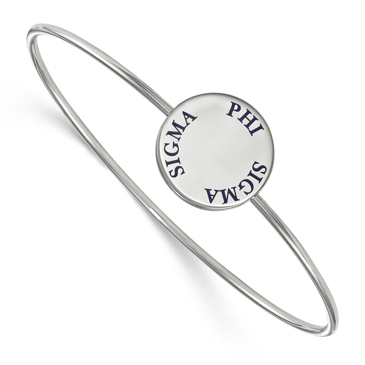 Phi Sigma Sigma Enameled Slip-on Bangle Sterling Silver SS021PSS-8, MPN: SS021PSS-8, 191101102578