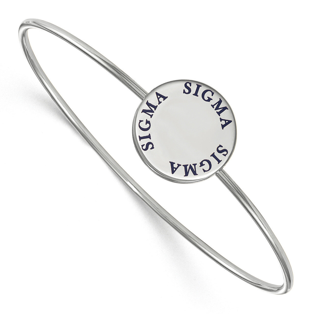 Sigma Sigma Sigma Enameled Slip-on Bangle Sterling Silver SS021SSS-6, MPN: SS021SSS-6, 191101103308