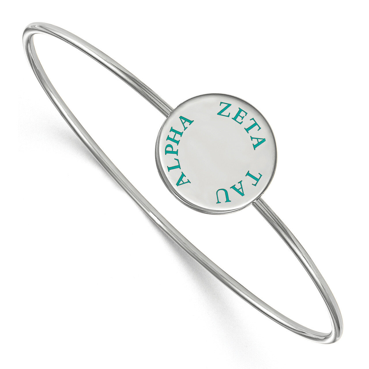 Zeta Tau Alpha Enameled Slip-on Bangle Sterling Silver SS021ZTA-6, MPN: SS021ZTA-6, 191101103704