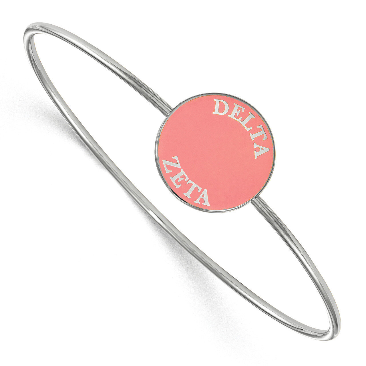Delta Zeta Enameled Slip-on Bangle Sterling Silver SS022DZ-8, MPN: SS022DZ-8, 191101101328