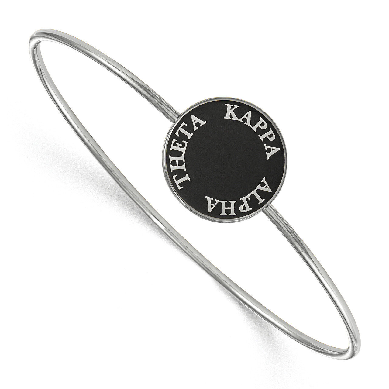 Kappa Alpha Theta Enameled Slip-on Bangle Sterling Silver SS022KAT-8, MPN: SS022KAT-8, 191101101717