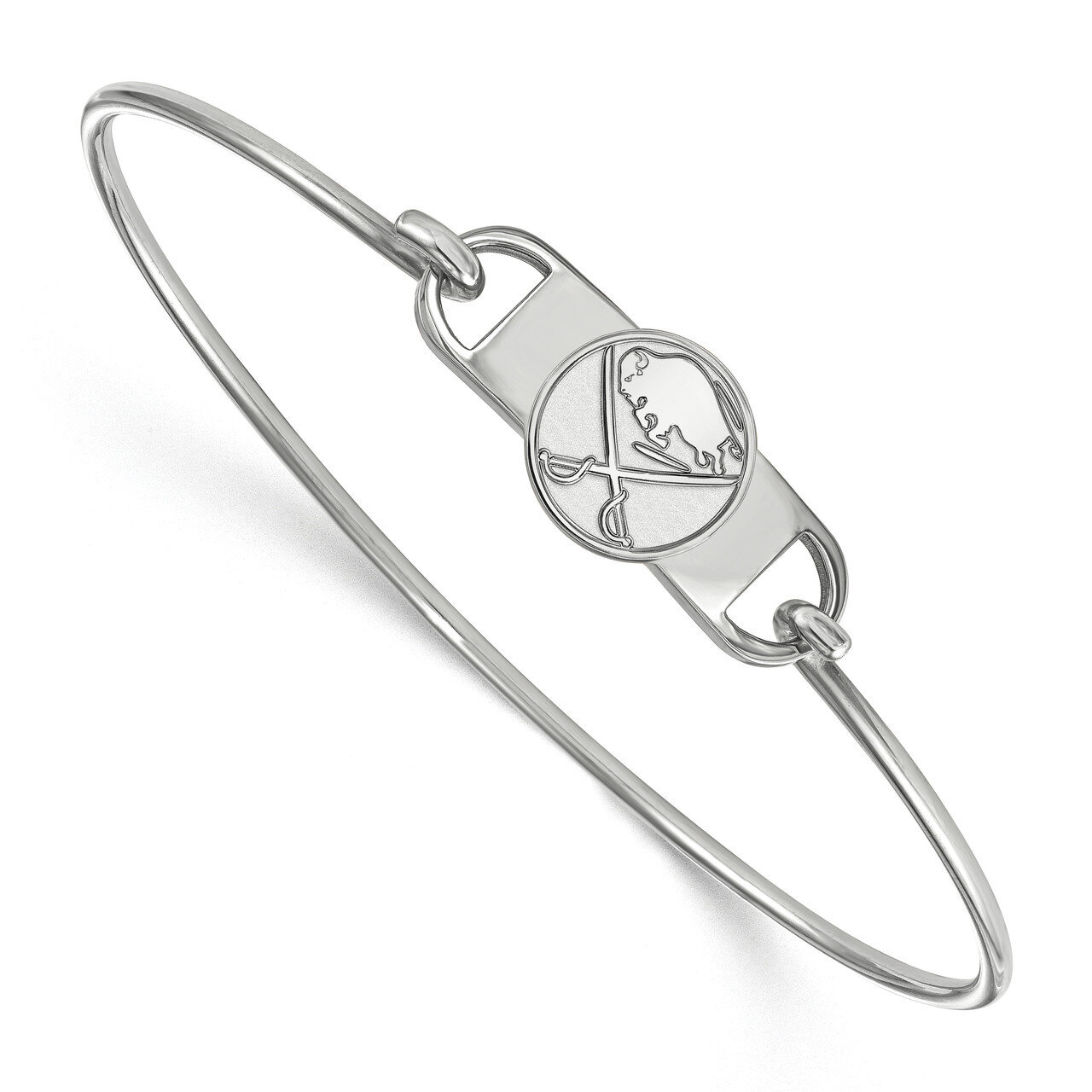 Buffalo Sabres Small Center Wire Bangle Sterling Silver SS022SAB-7