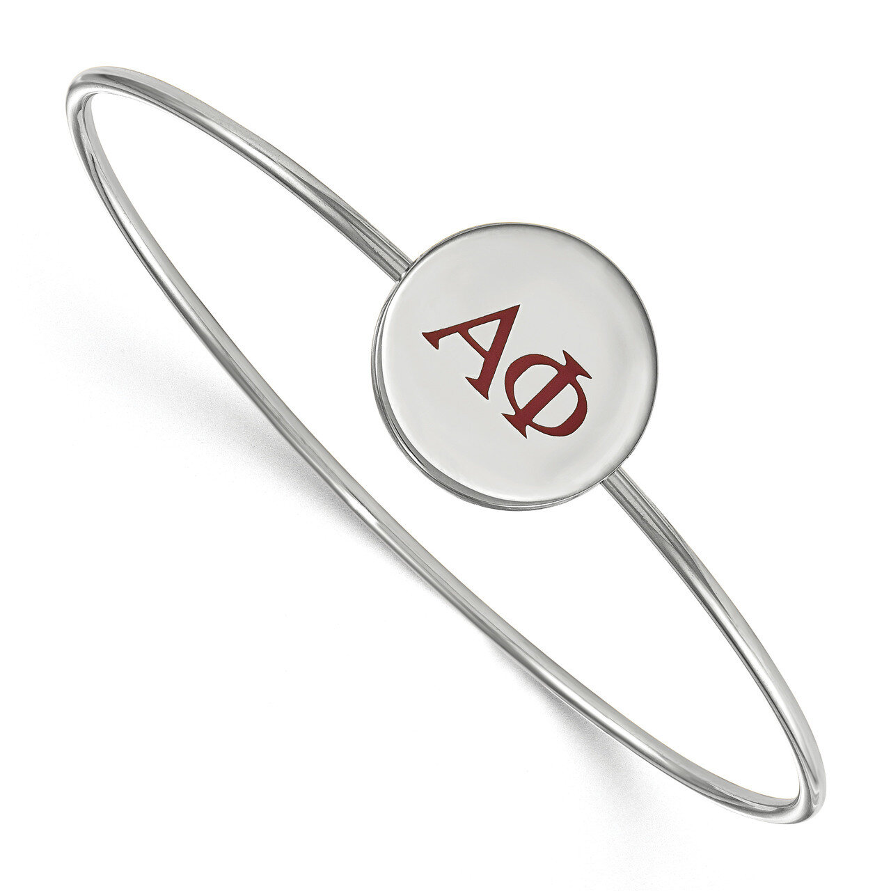 Alpha Phi Enameled Slip-on Bangle Sterling Silver SS023APH-6, MPN: SS023APH-6, 191101099298