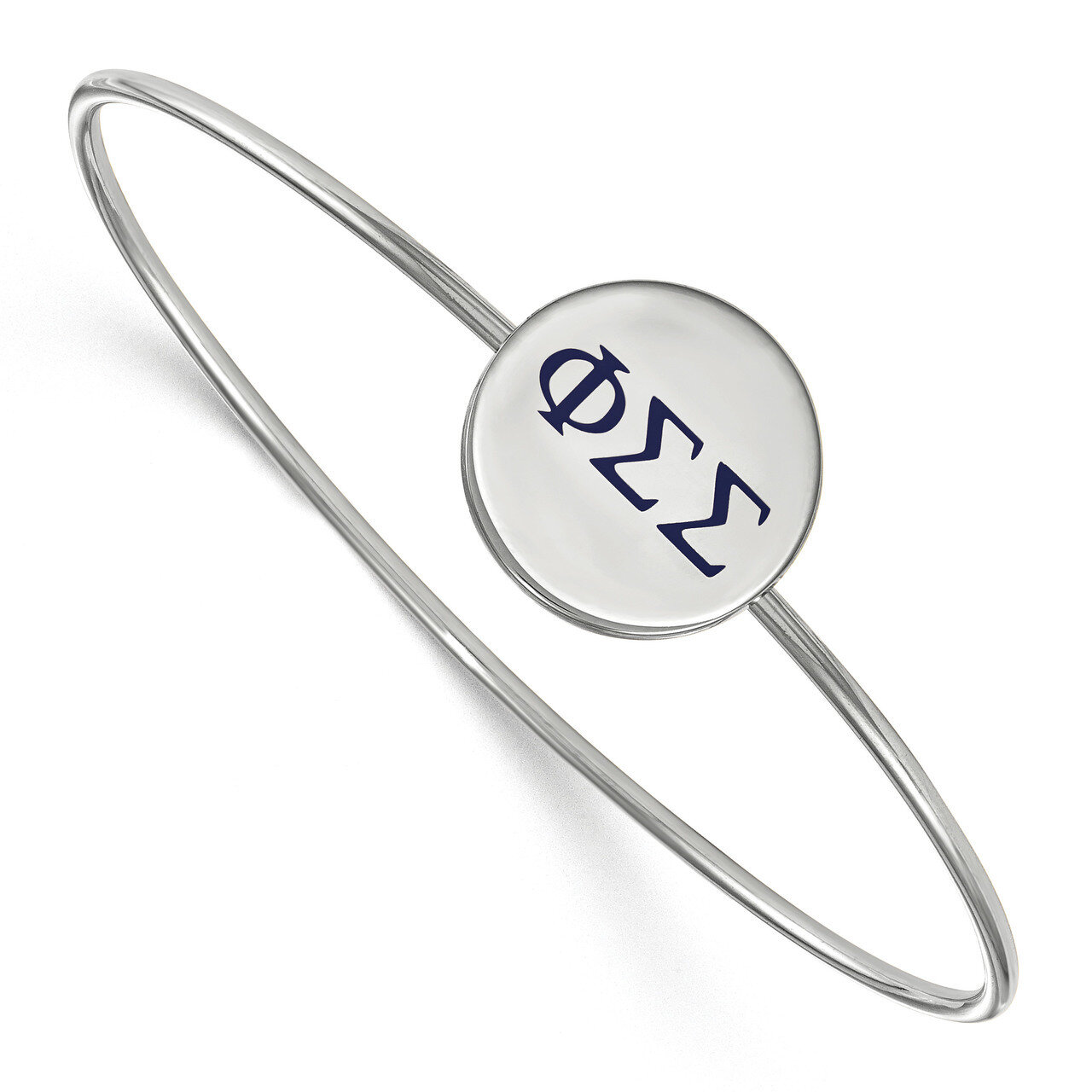 Phi Sigma Sigma Enameled Slip-on Bangle Sterling Silver SS023PSS-8, MPN: SS023PSS-8, 191101102615
