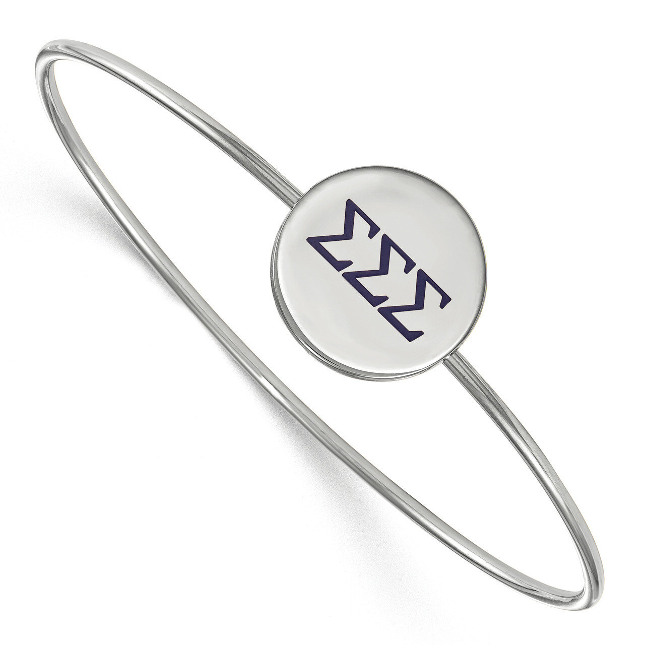 Sigma Sigma Sigma Enameled Slip-on Bangle Sterling Silver SS023SSS-6, MPN: SS023SSS-6, 191101103346