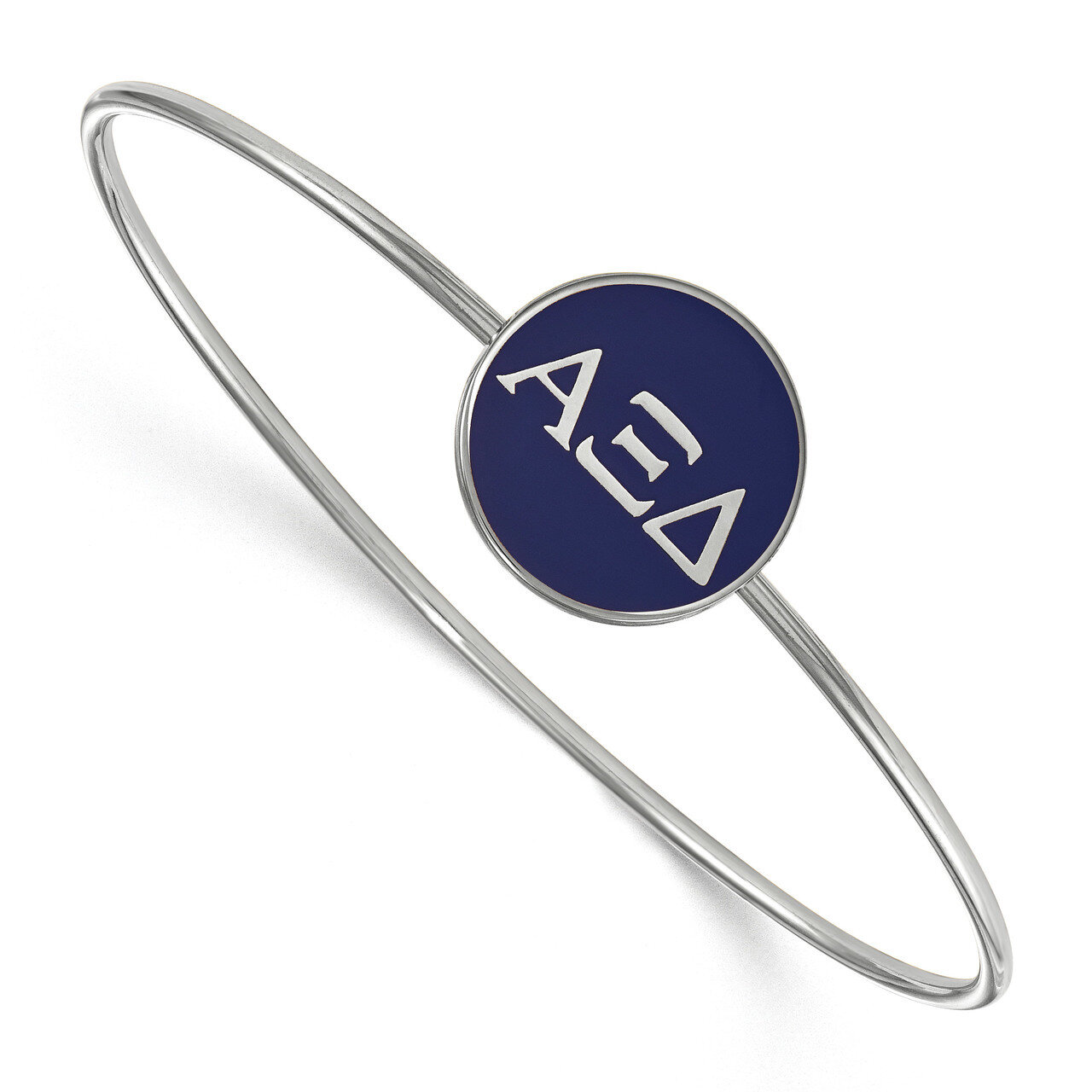 Alpha Xi Delta Enameled Slip-on Bangle Sterling Silver SS024AXD-8, MPN: SS024AXD-8, 191101100284