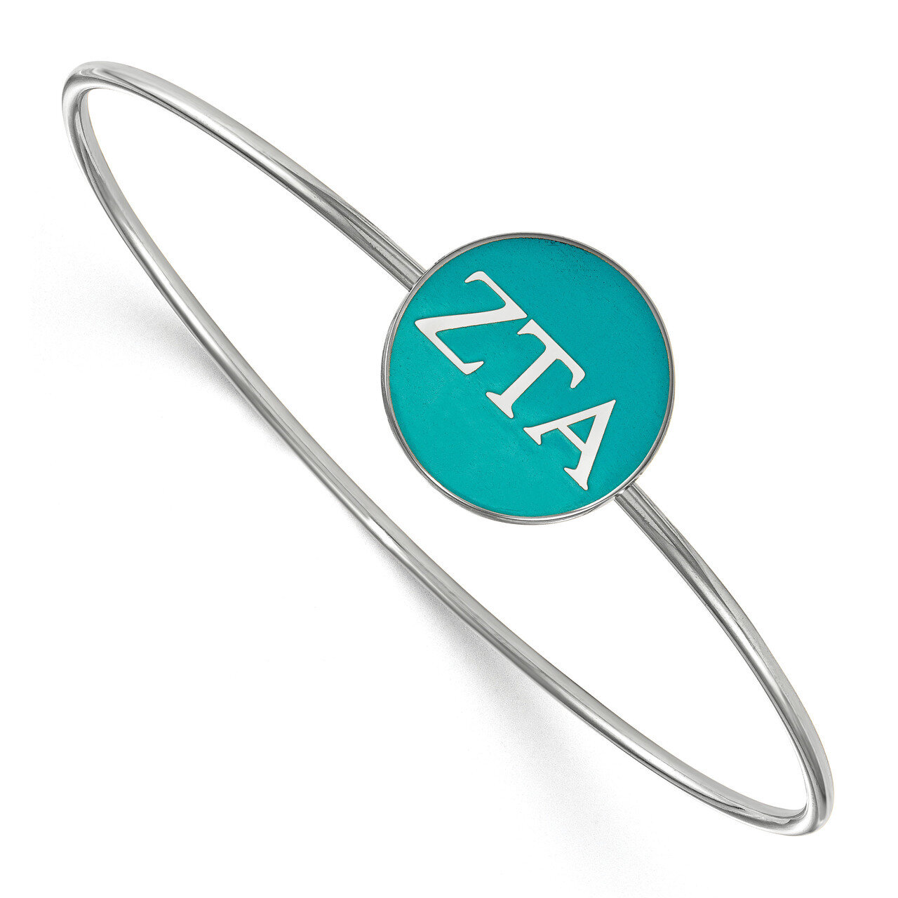 Zeta Tau Alpha Enameled Slip-on Bangle Sterling Silver SS024ZTA-8, MPN: SS024ZTA-8, 191101103773